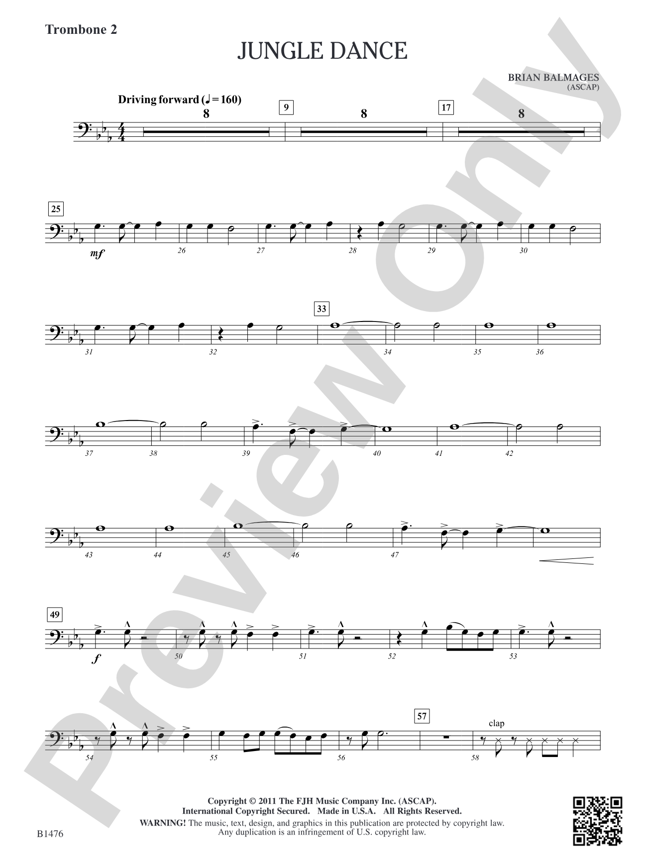 Jungle Dance: Trombone 2