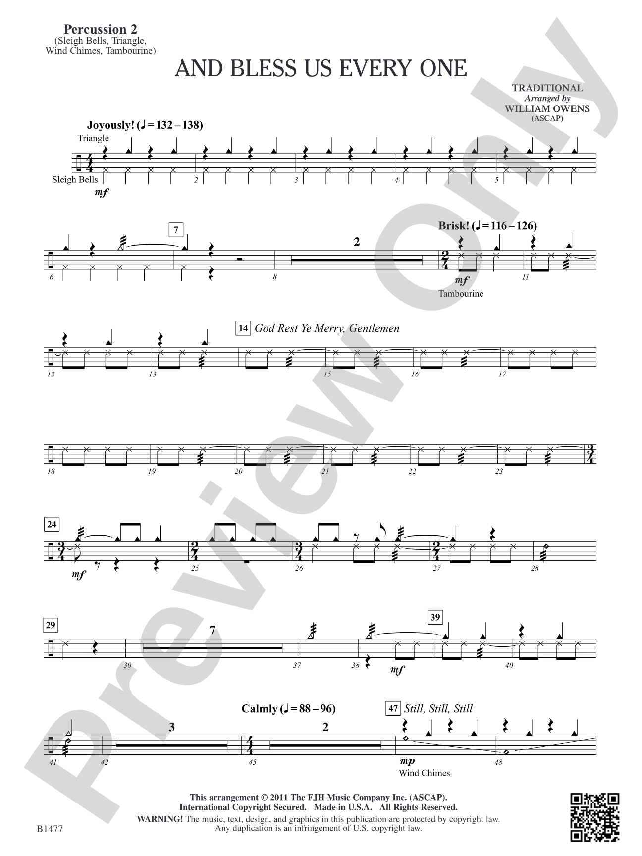 And Bless Us Every One: Percussion 2