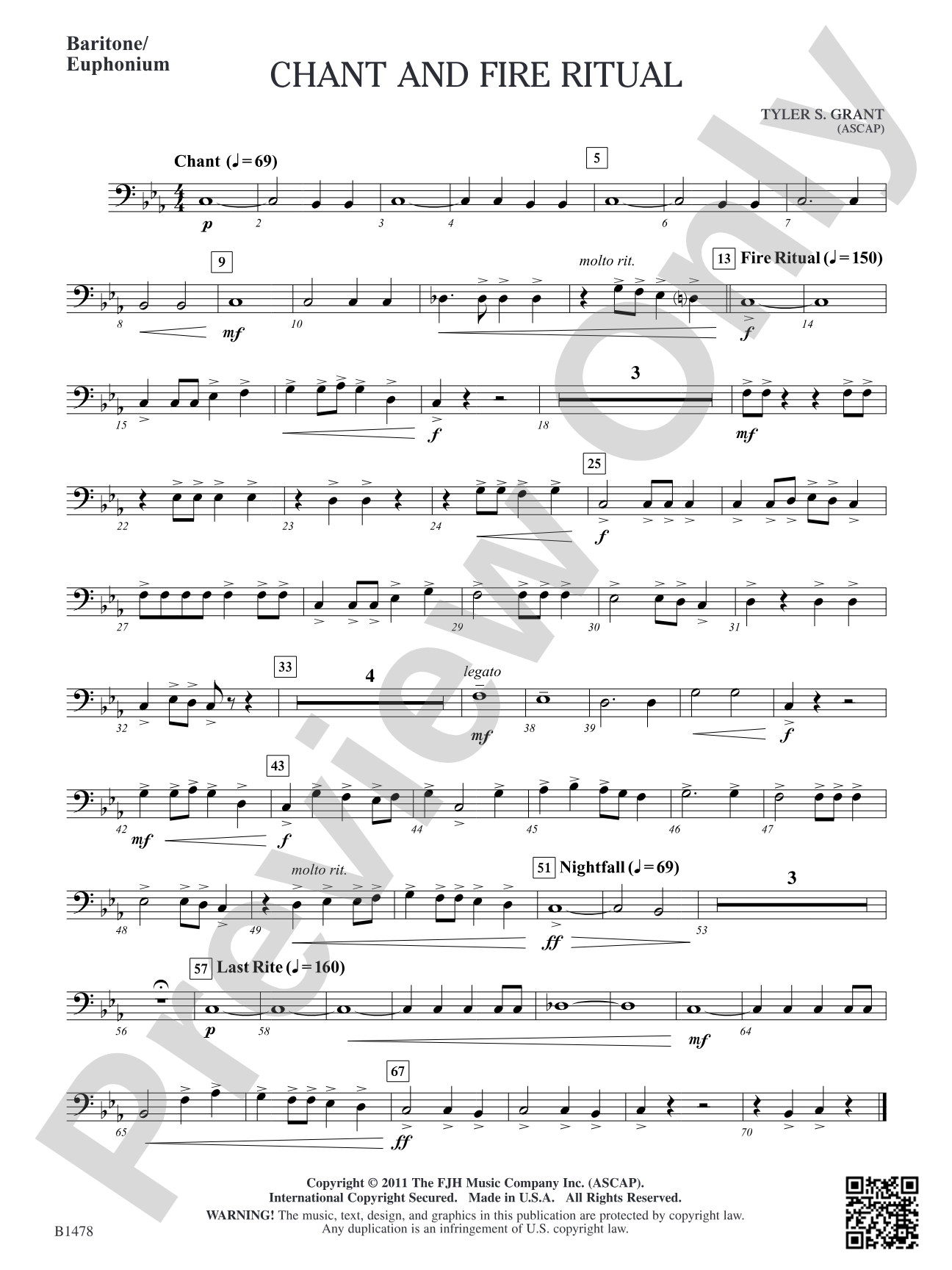 Chant and Fire Ritual: Baritone/Euphonium