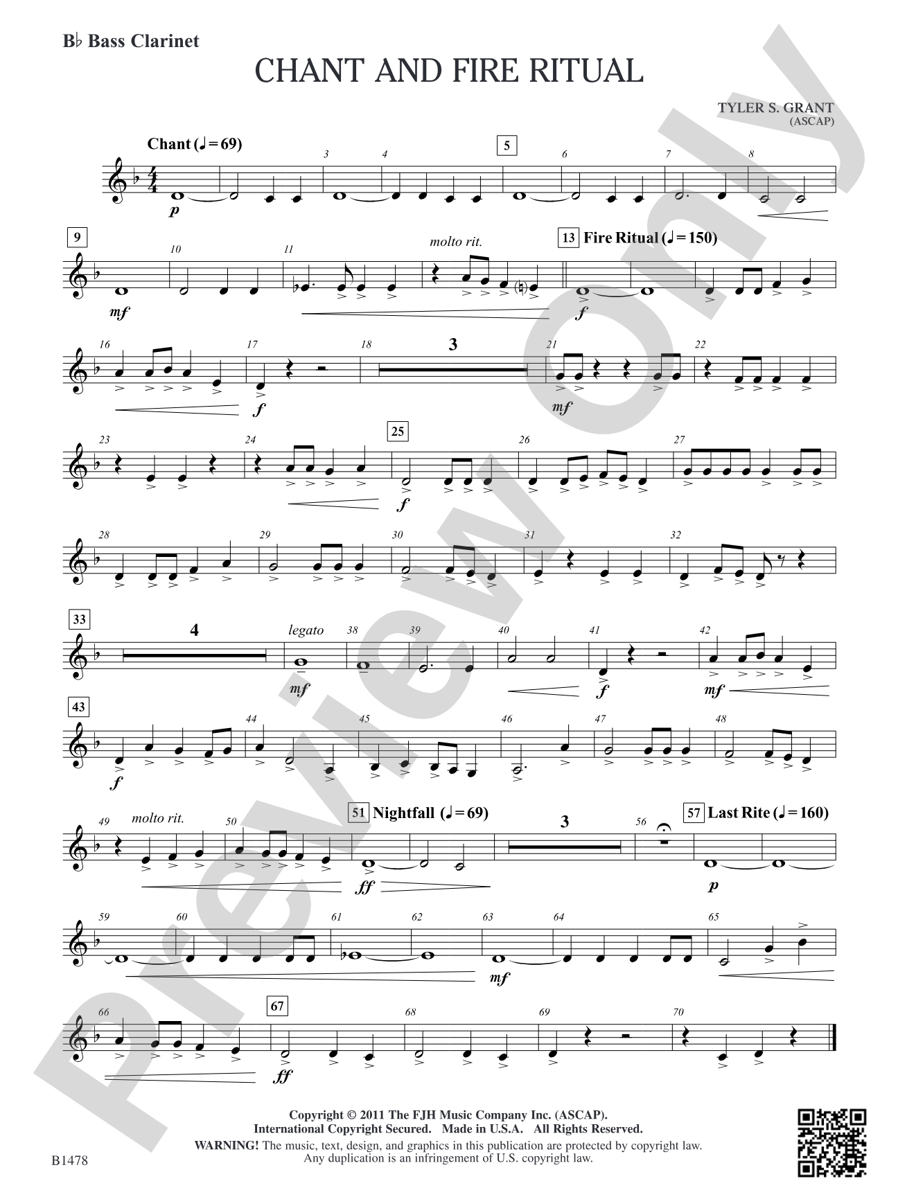 Chant and Fire Ritual: B-flat Bass Clarinet