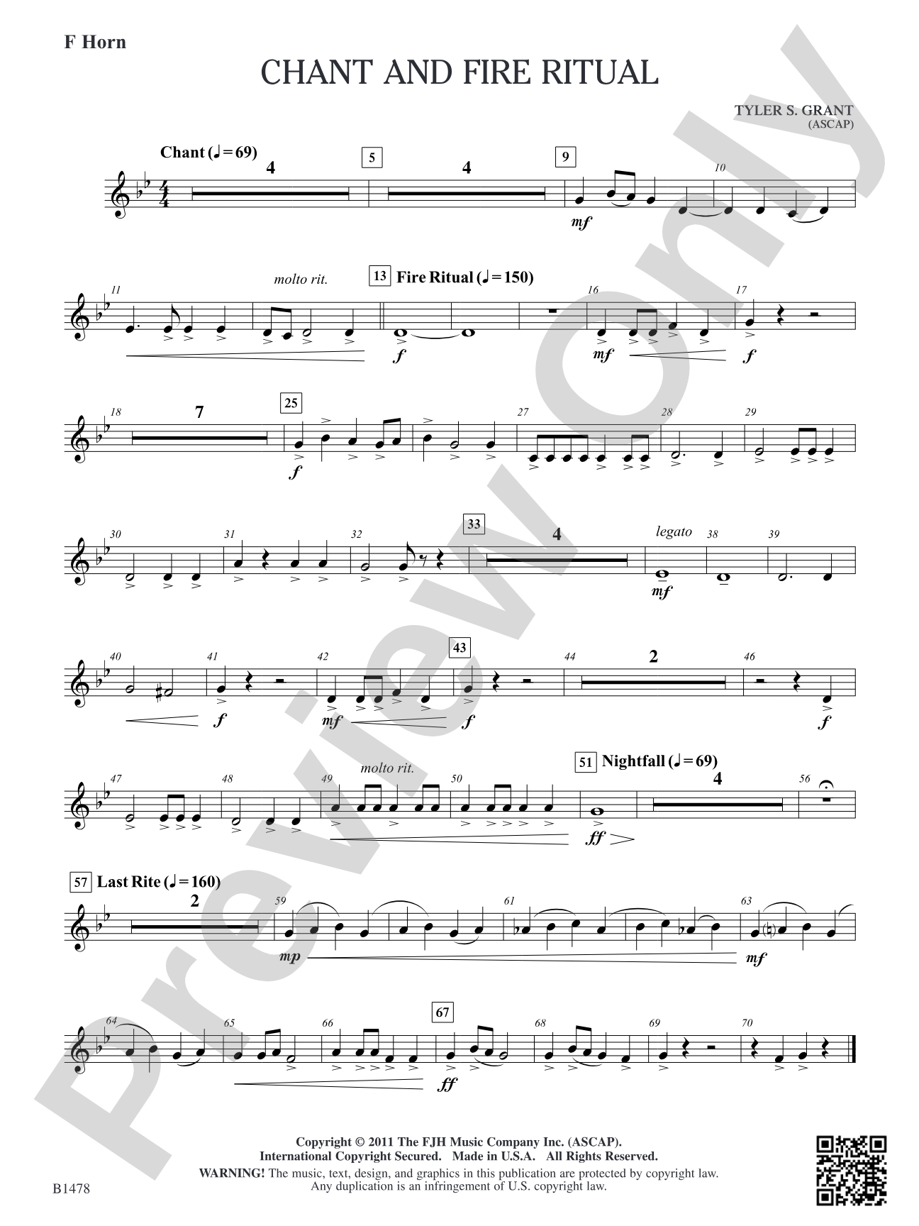 Chant and Fire Ritual: F Horn