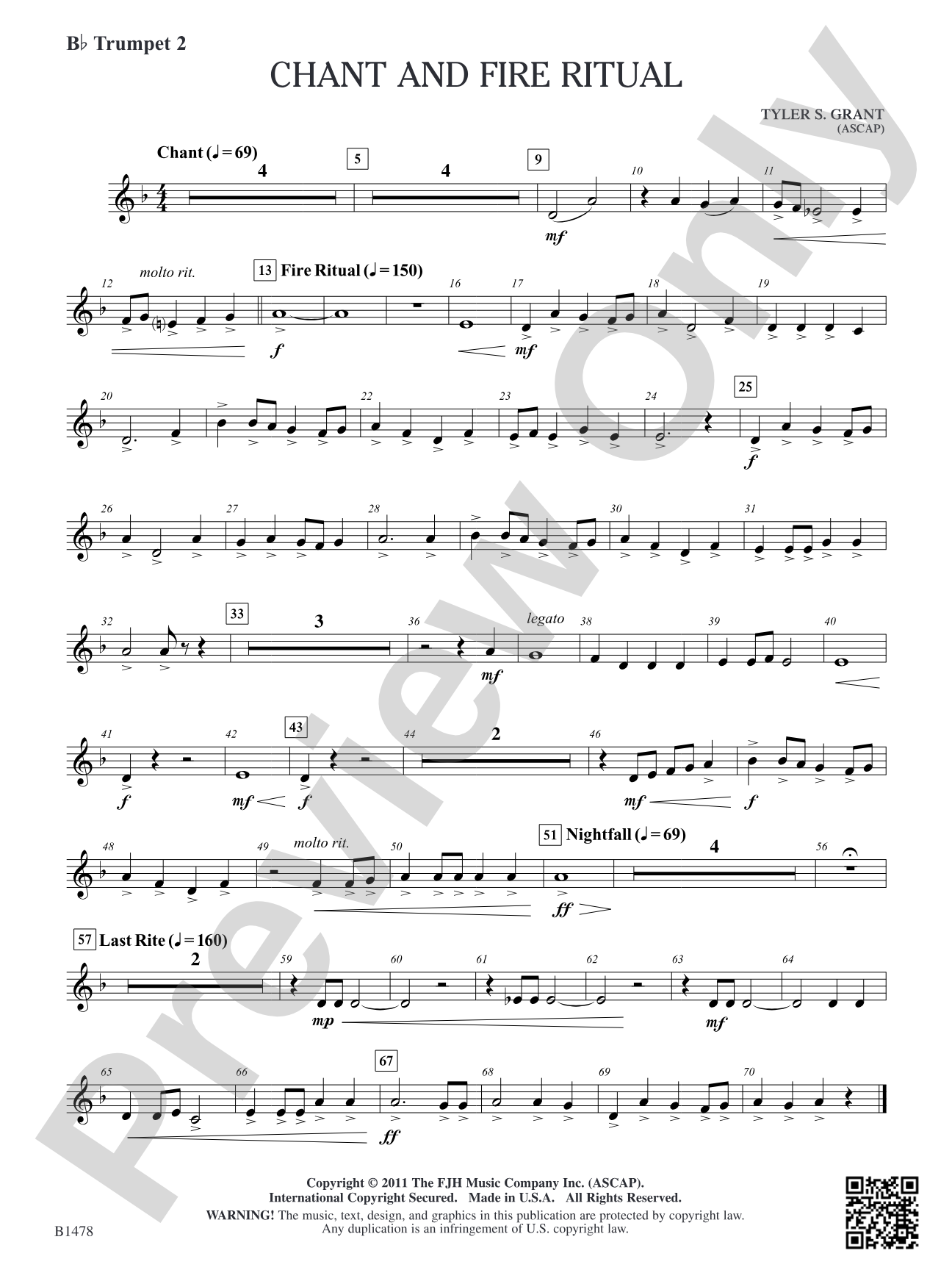 Chant and Fire Ritual: B-flat Trumpet 2