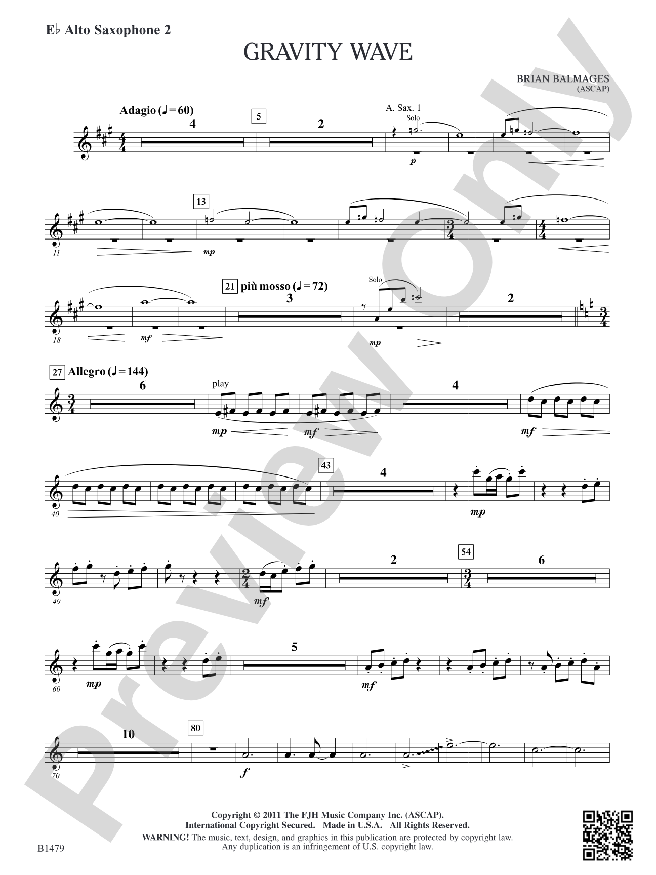 Gravity Wave: E-flat Alto Saxophone 2