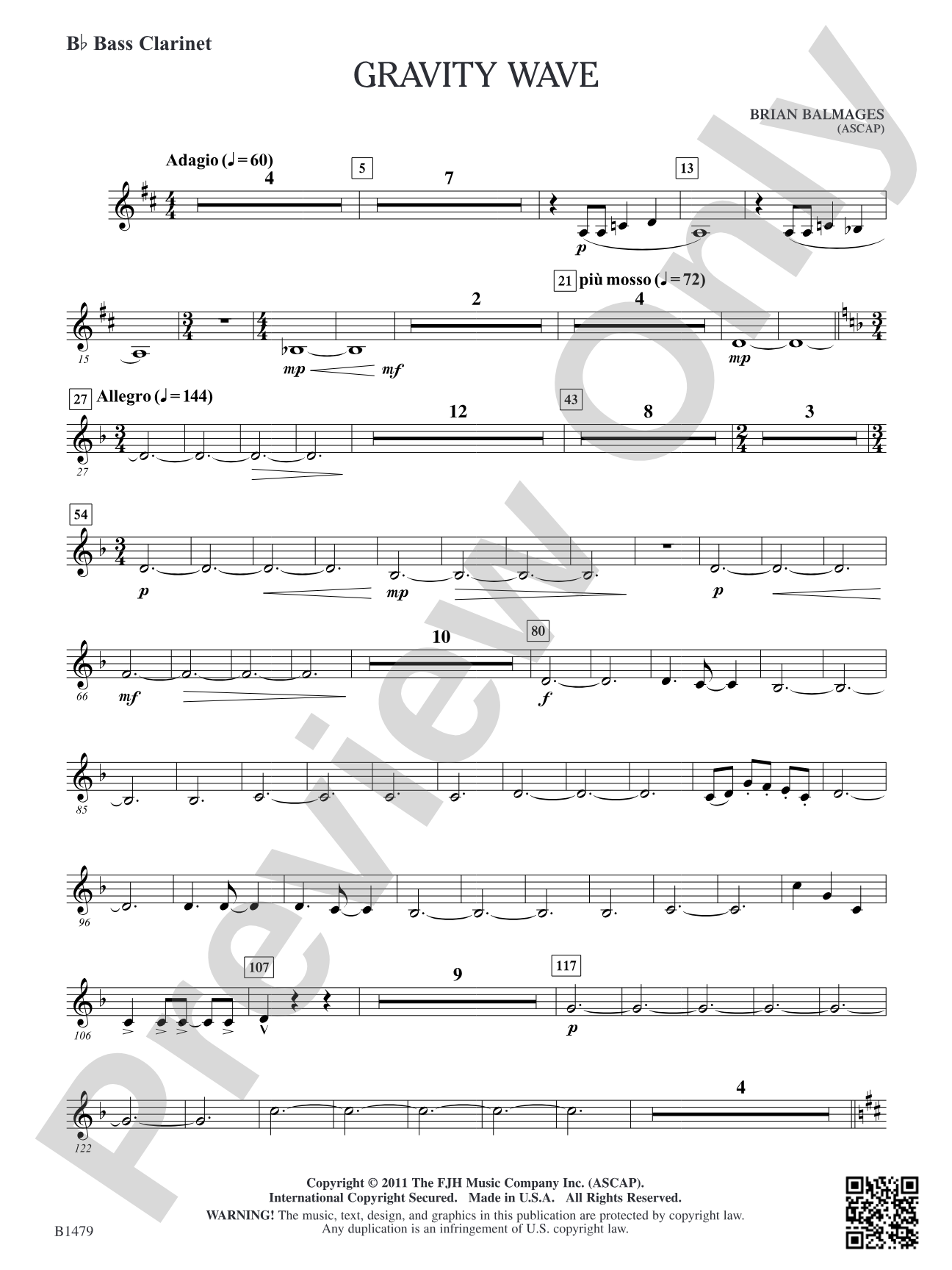 Gravity Wave: B-flat Bass Clarinet
