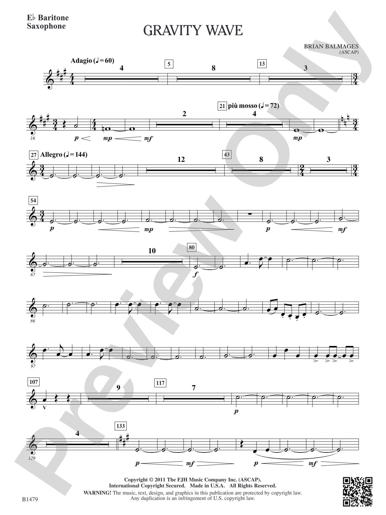 Gravity Wave: E-flat Baritone Saxophone
