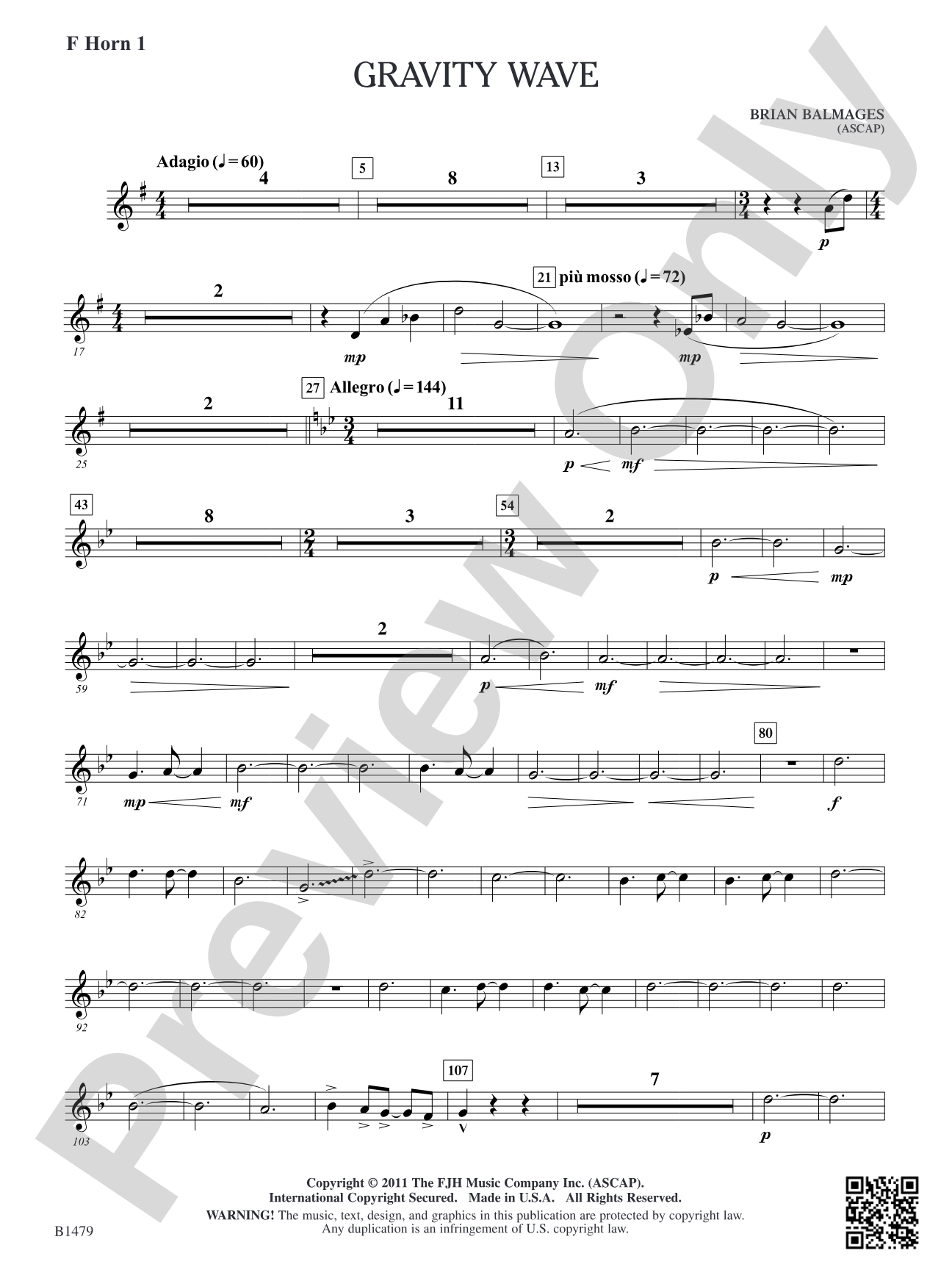 Gravity Wave: F Horn 1