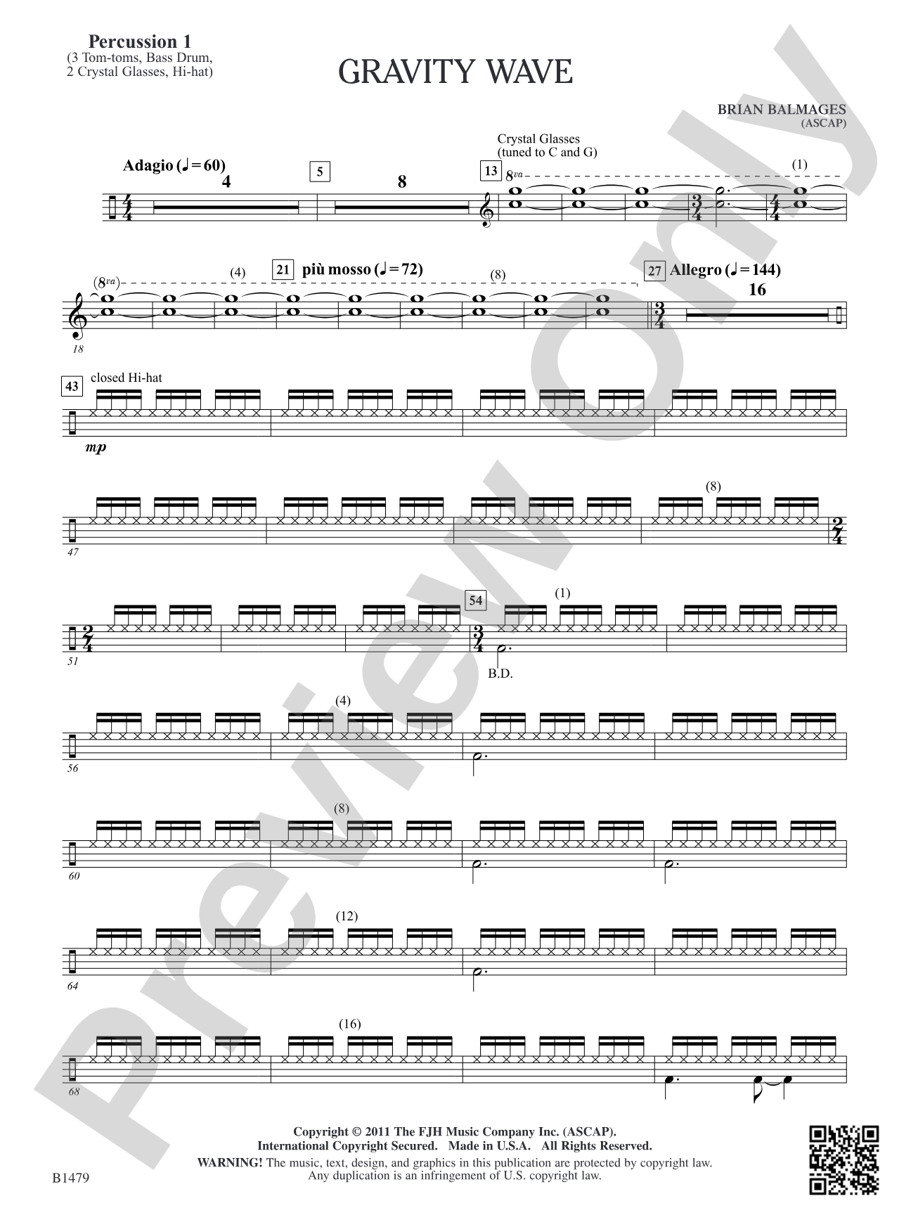 Gravity Wave: Percussion 1