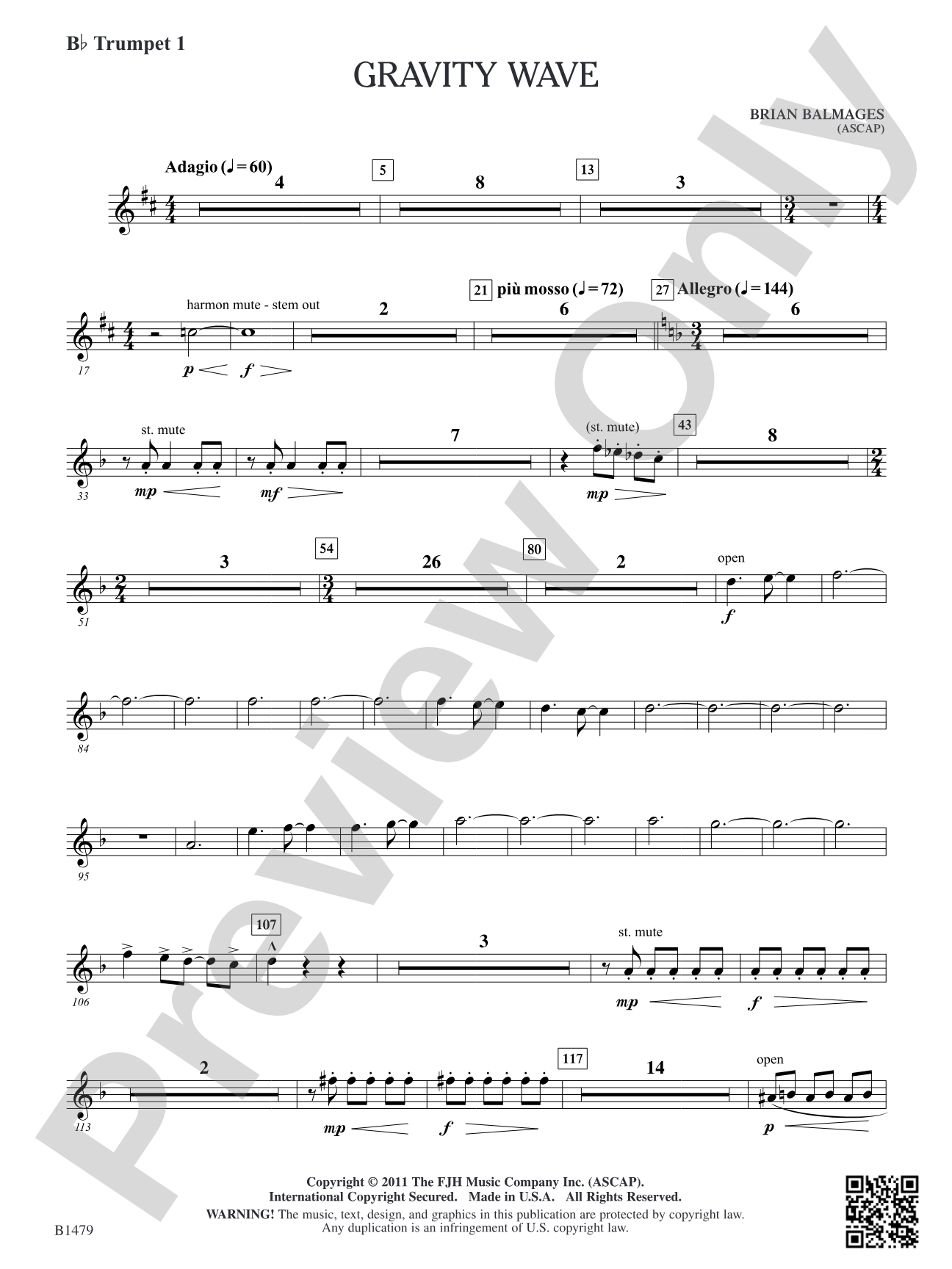 Gravity Wave: B-flat Trumpet 1
