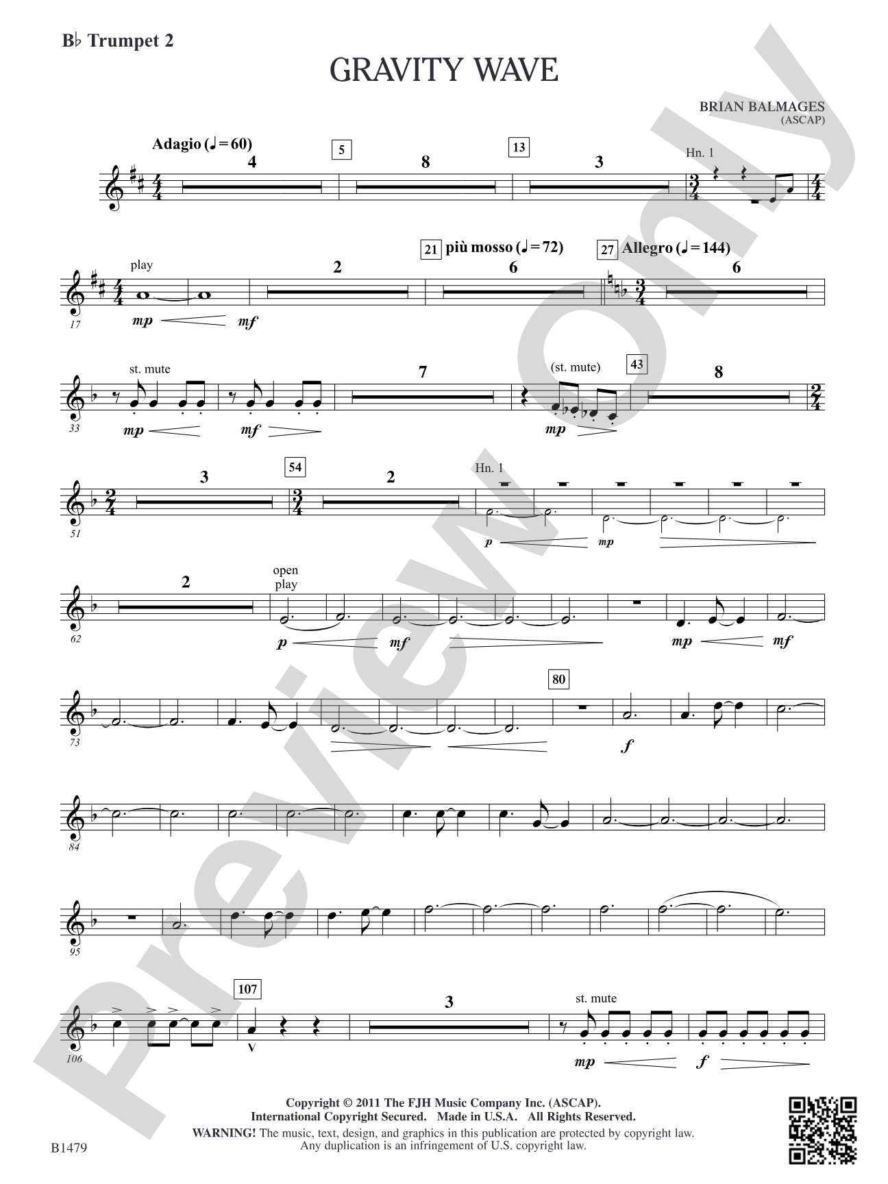 Gravity Wave: B-flat Trumpet 2