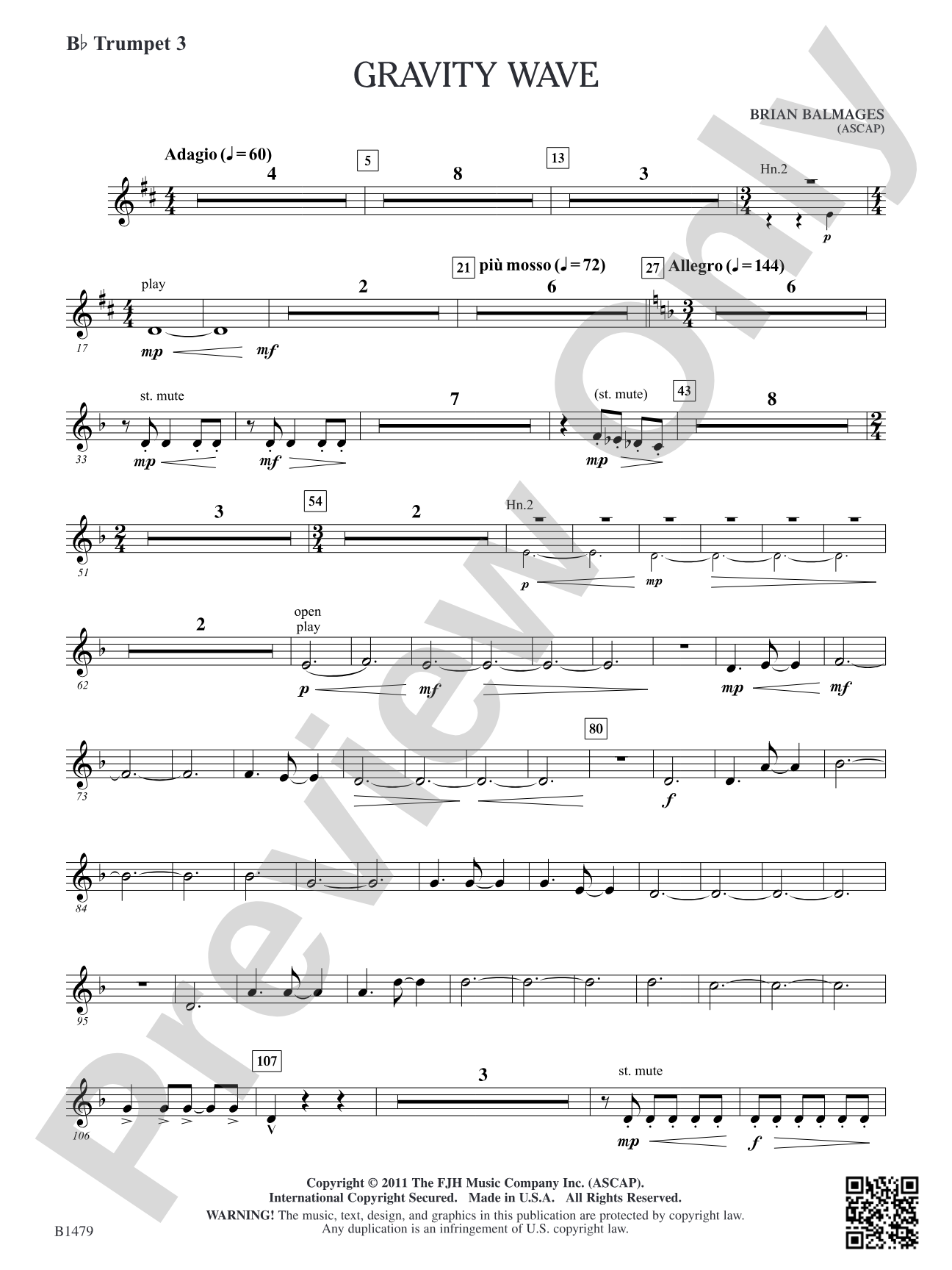 Gravity Wave: B-flat Trumpet 3