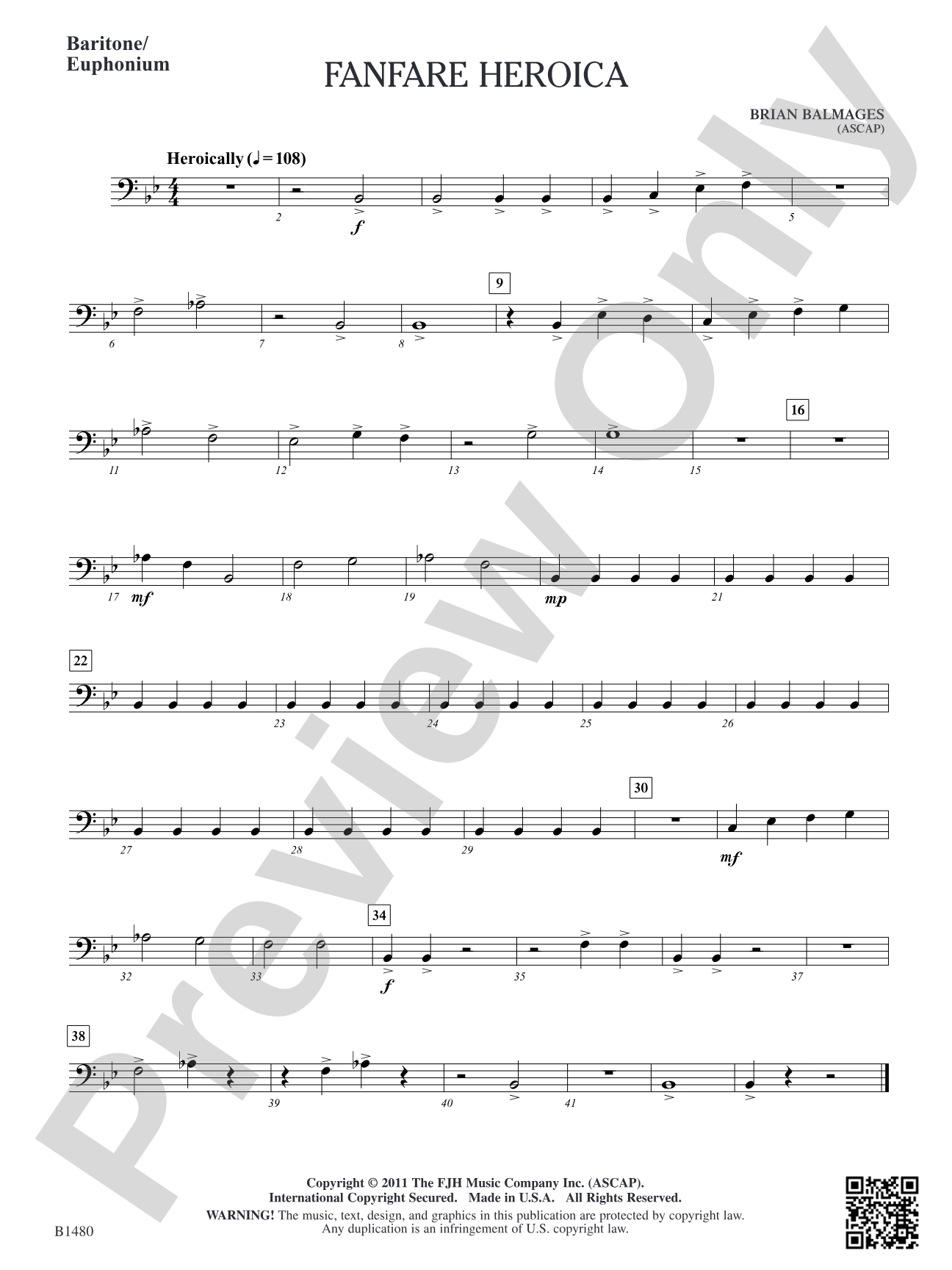 Fanfare Heroica: Baritone/Euphonium