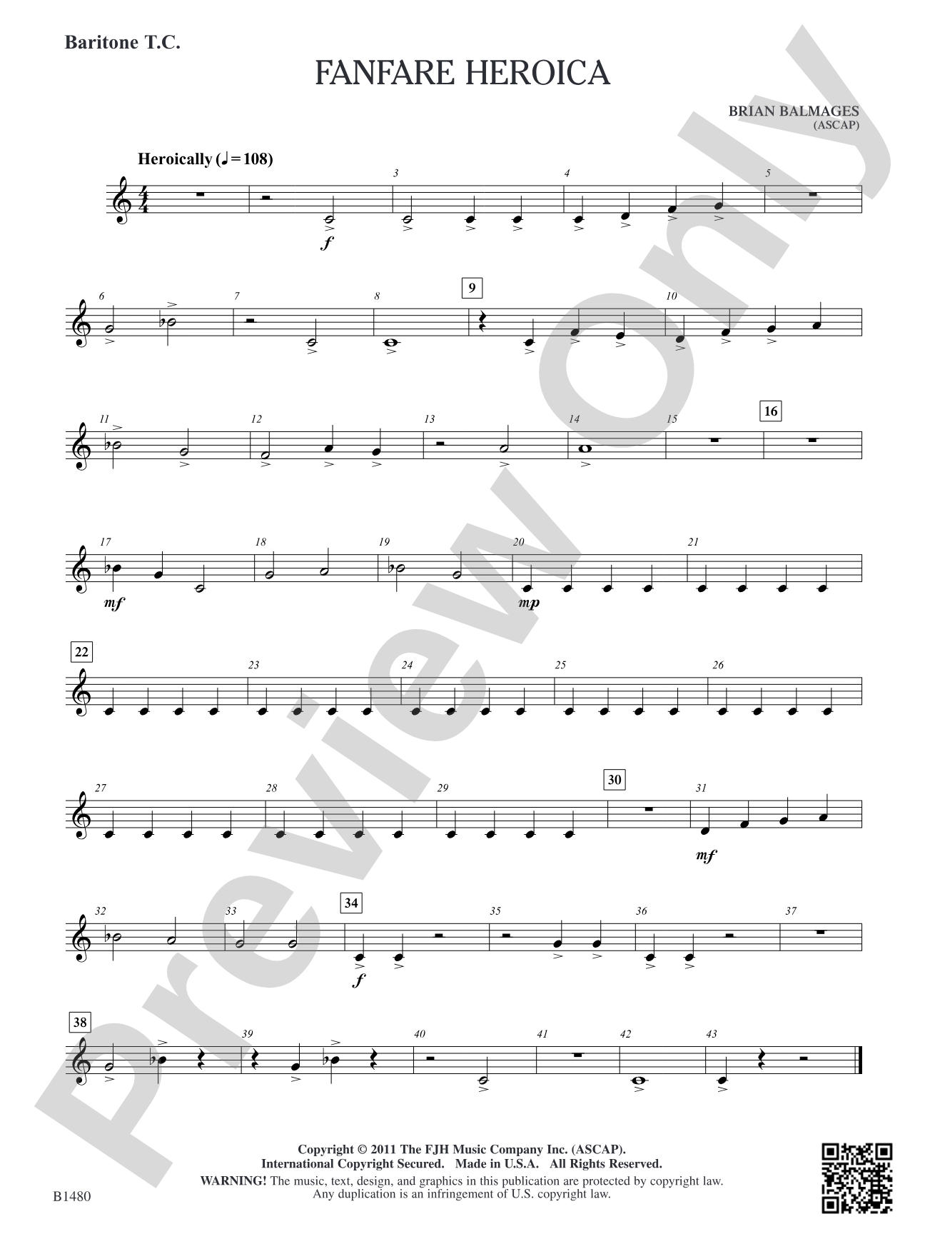 Fanfare Heroica: Baritone T.C.