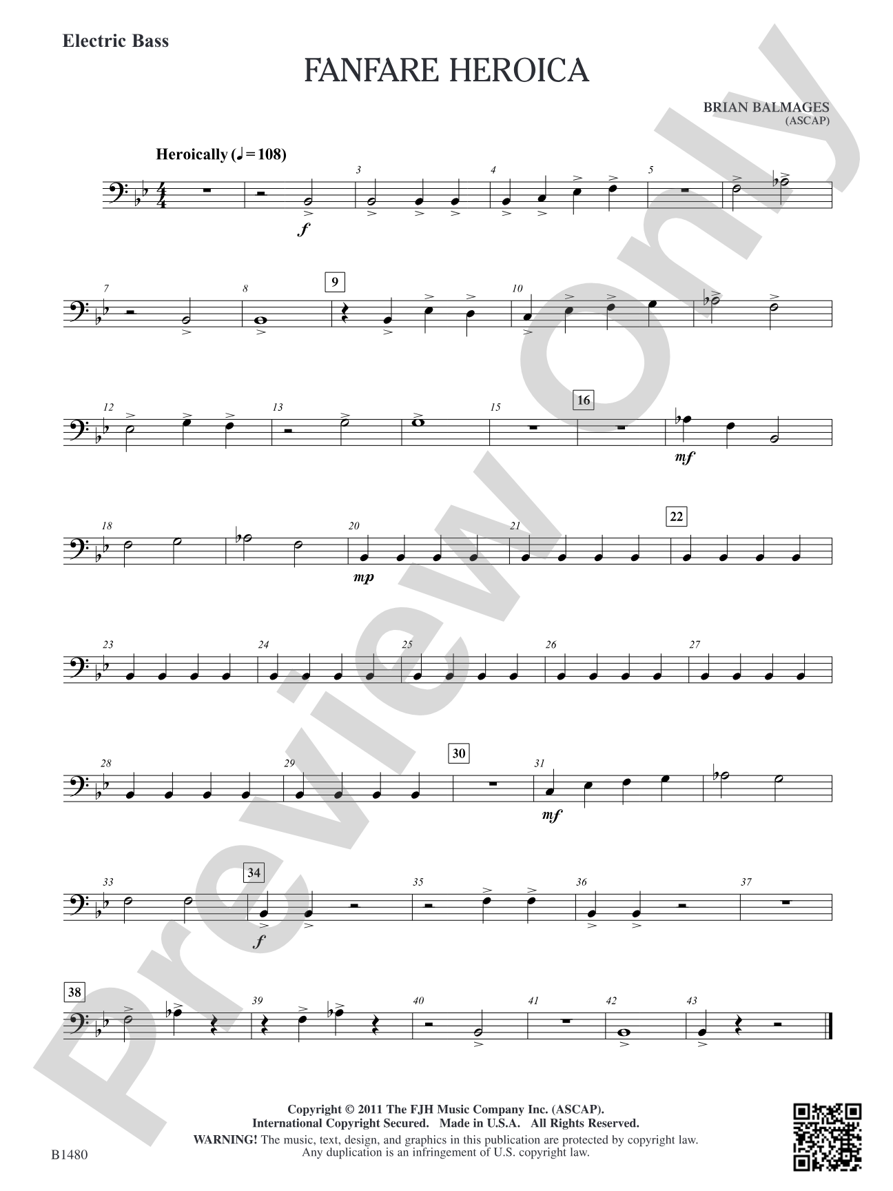 Fanfare Heroica: Electric Bass