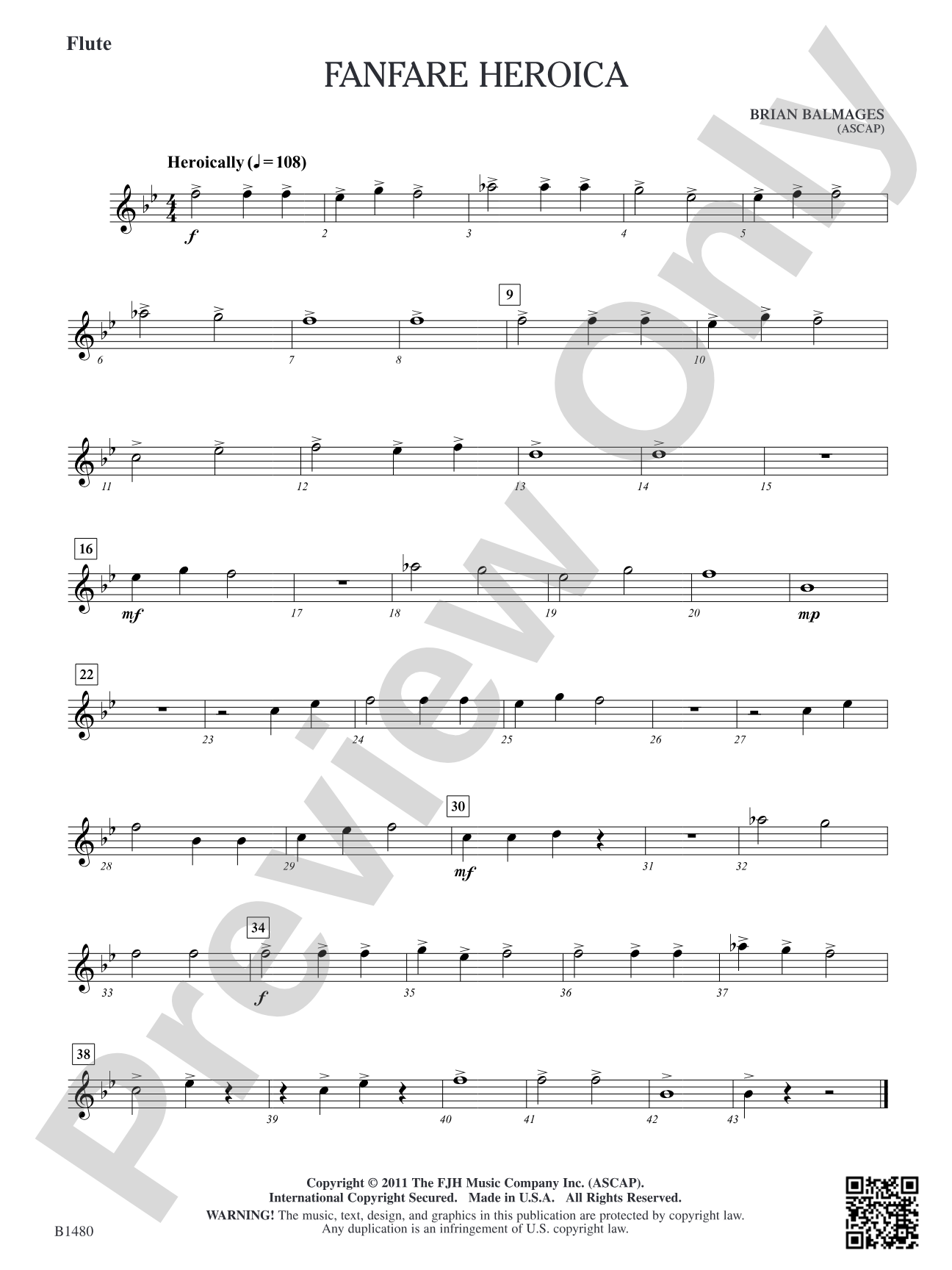 Fanfare Heroica: Flute