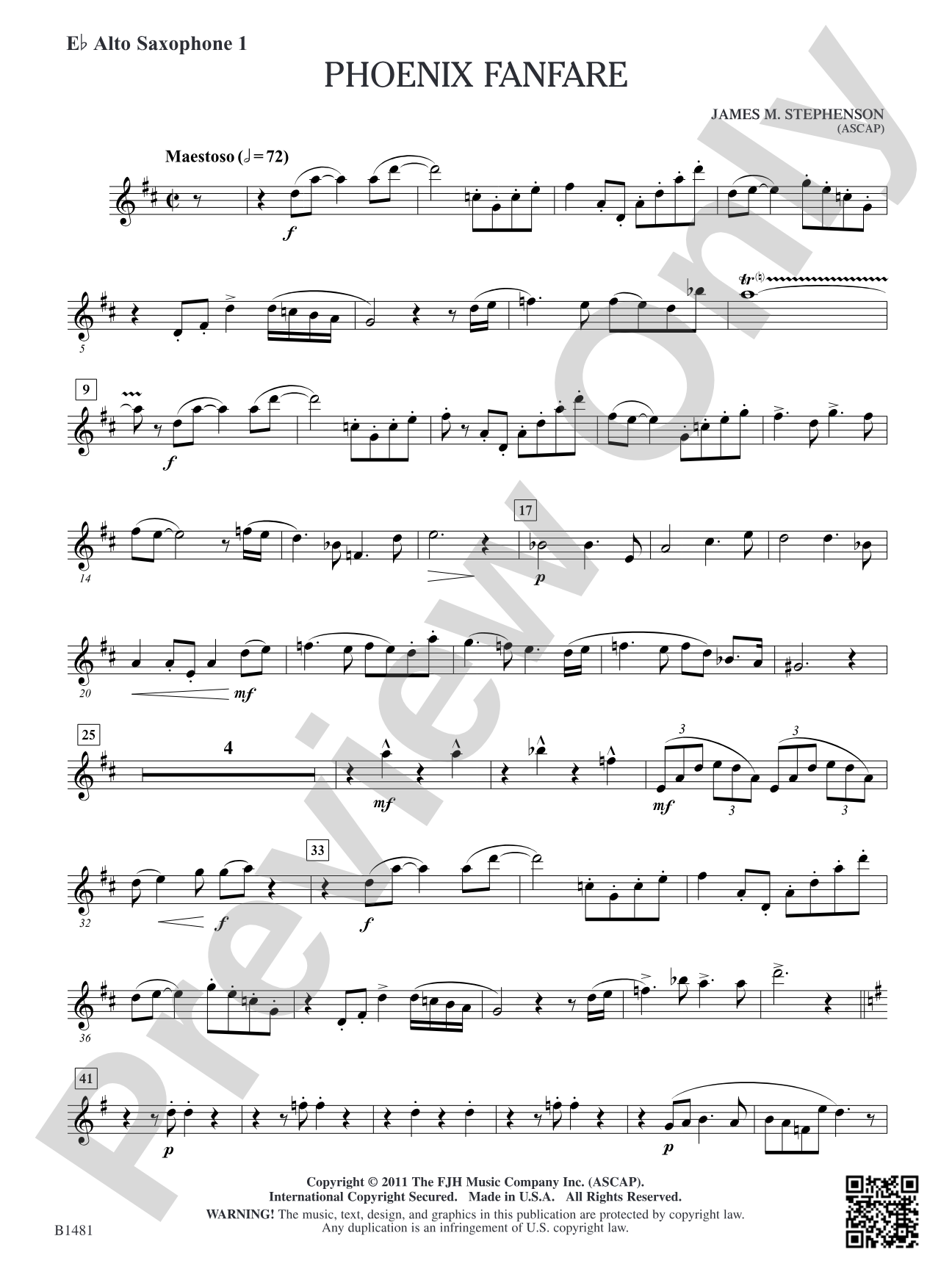 Phoenix Fanfare: E-flat Alto Saxophone 1