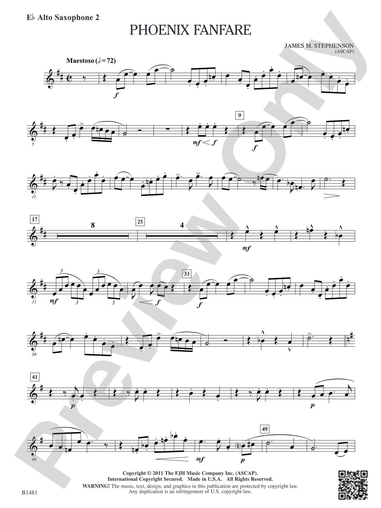 Phoenix Fanfare: E-flat Alto Saxophone 2