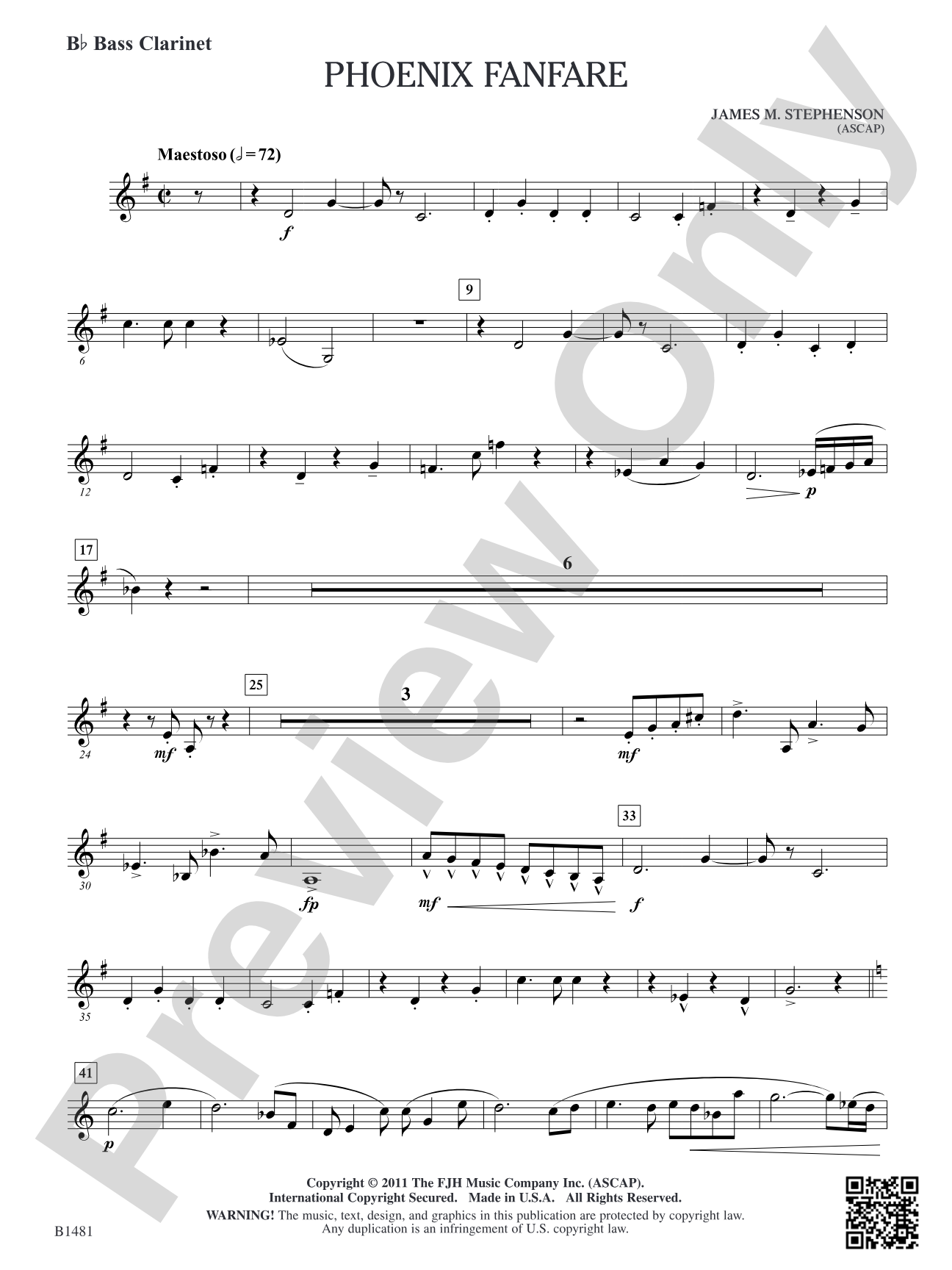 Phoenix Fanfare: B-flat Bass Clarinet