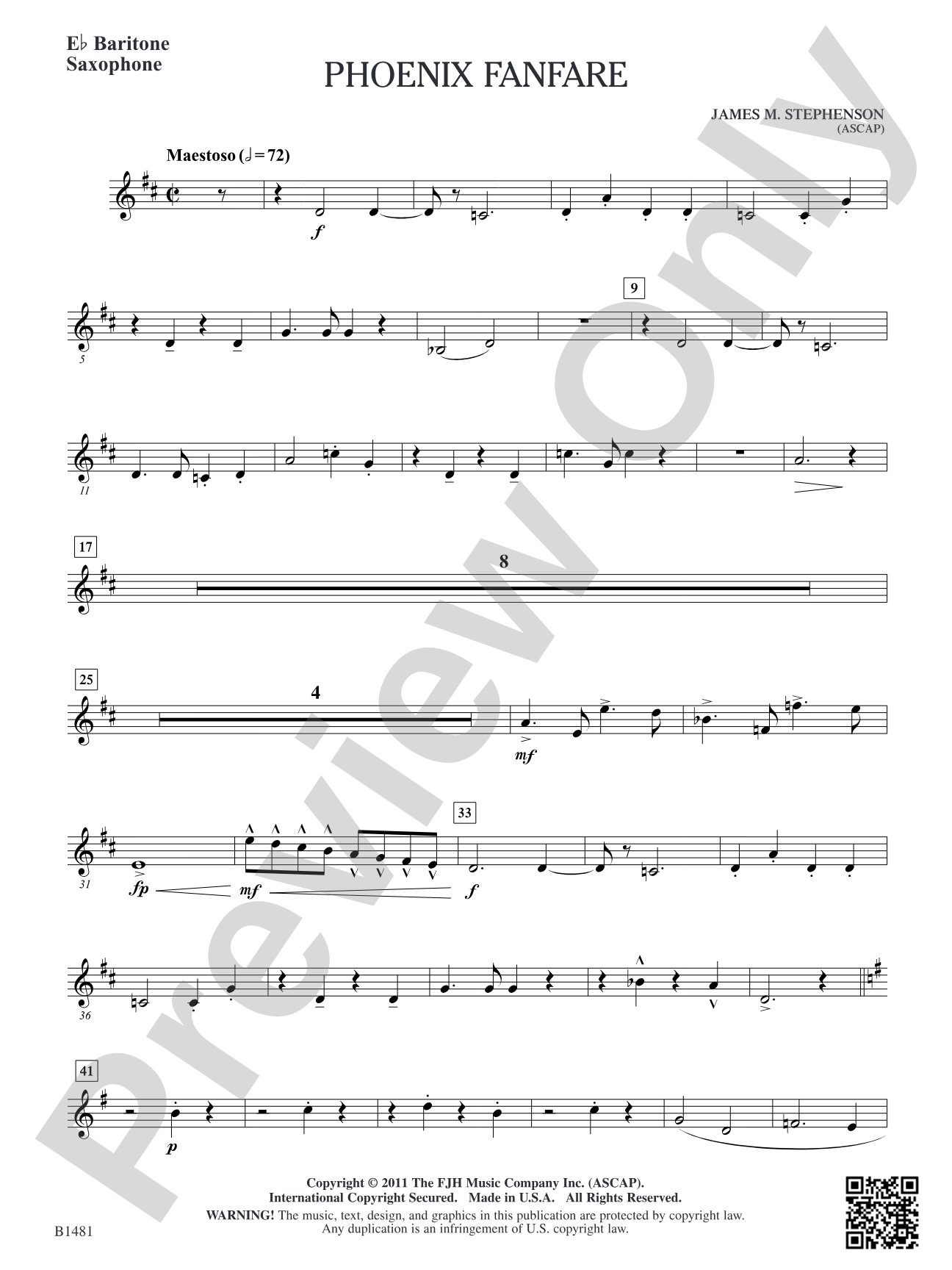 Phoenix Fanfare: E-flat Baritone Saxophone