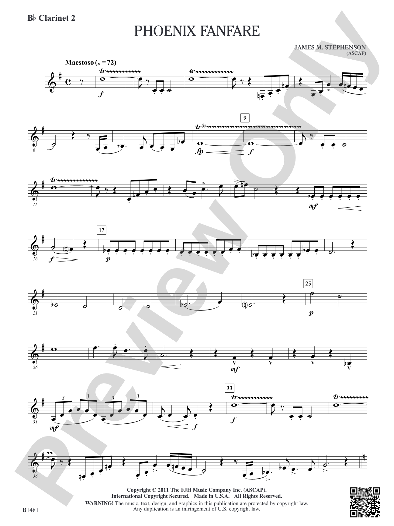 Phoenix Fanfare: B-flat Clarinet 2