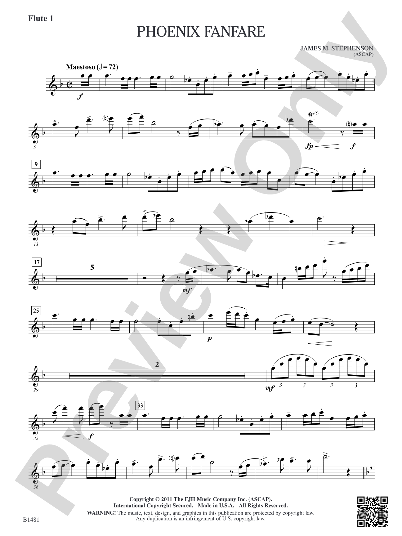 Phoenix Fanfare: Flute 1