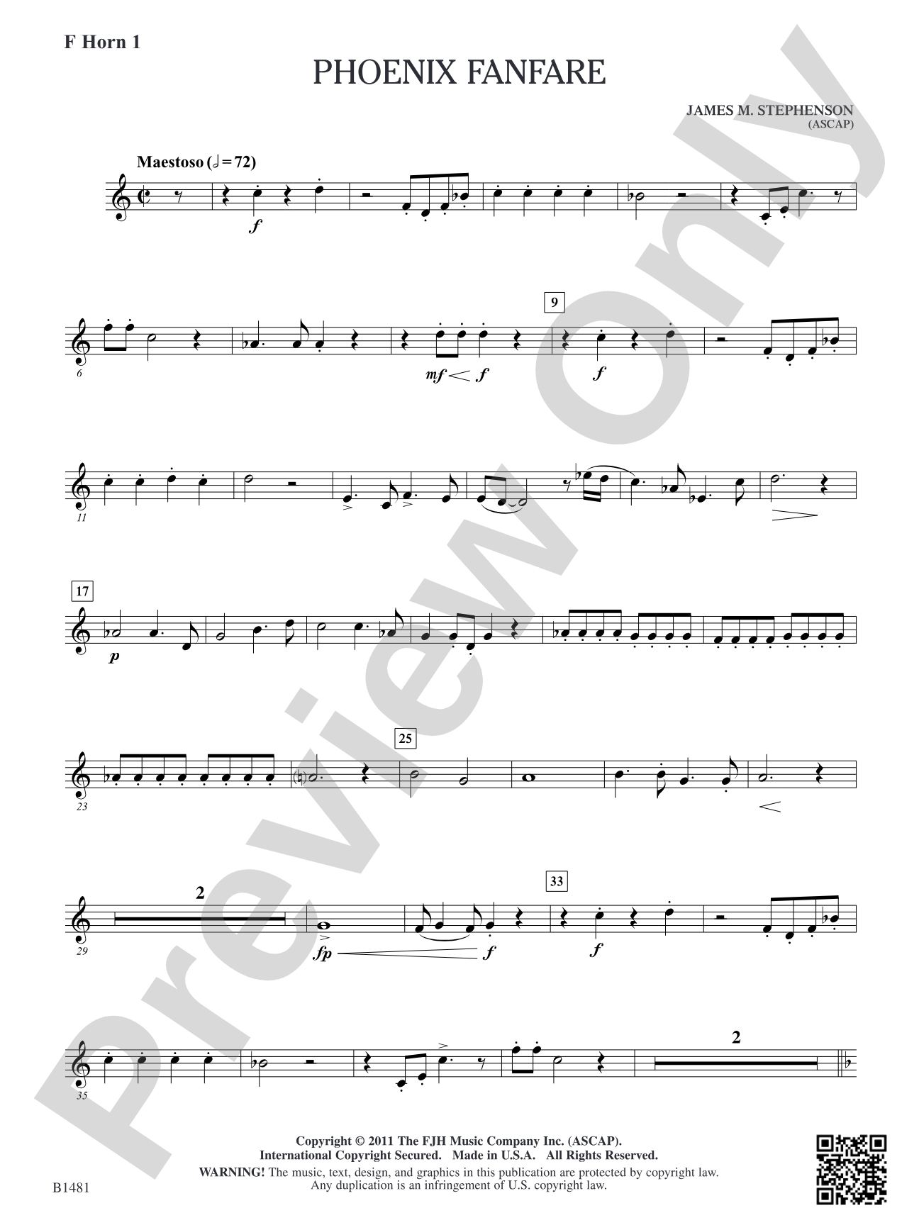 Phoenix Fanfare: F Horn 1