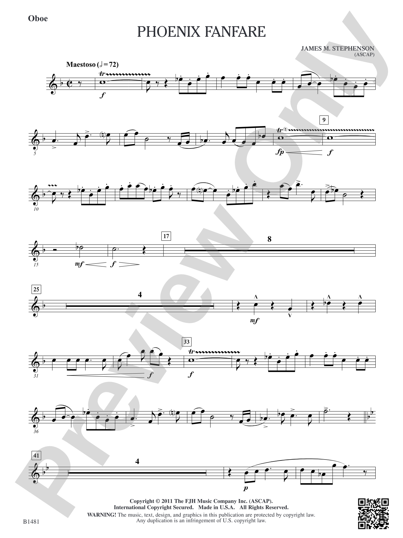 Phoenix Fanfare: Oboe