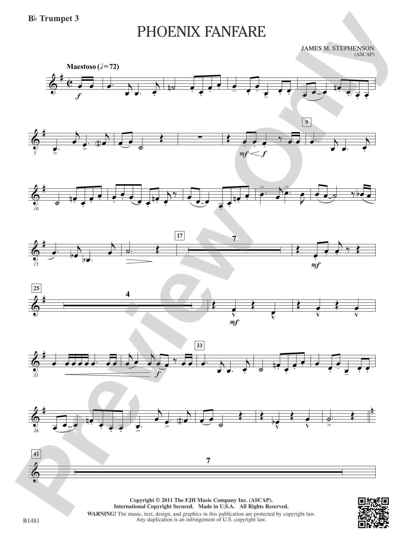 Phoenix Fanfare: B-flat Trumpet 3
