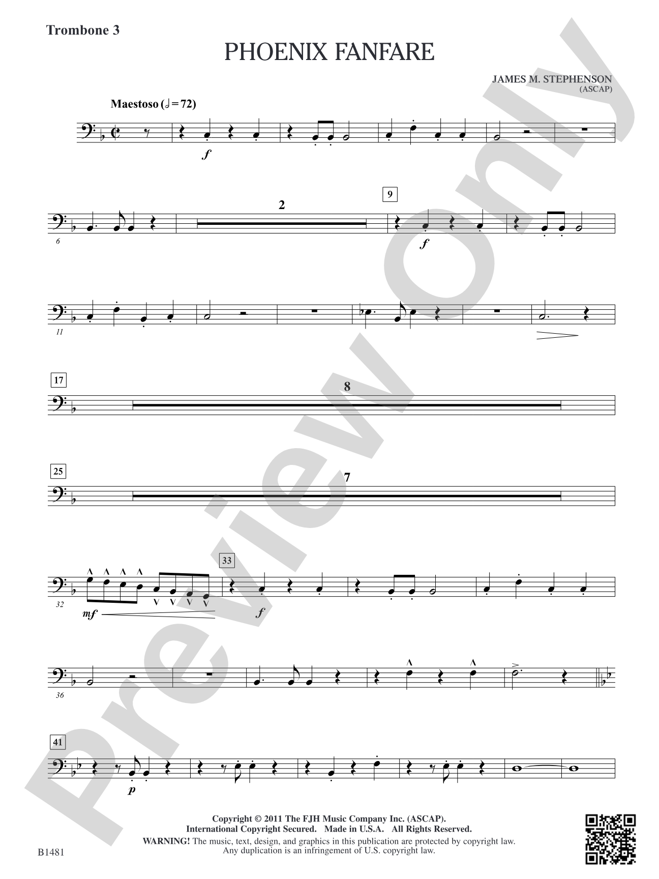 Phoenix Fanfare: Trombone 3
