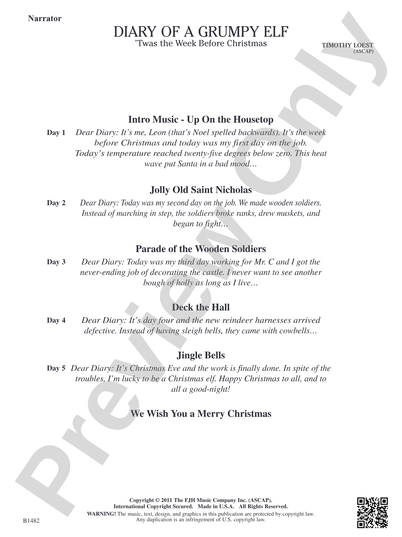 Diary of a Grumpy Elf: Narrator