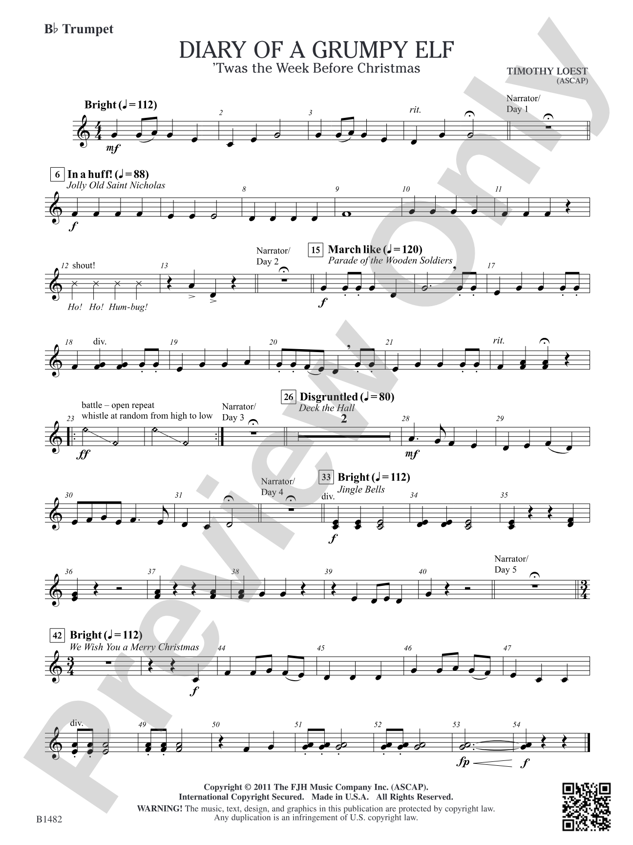 Diary of a Grumpy Elf: B-flat Trumpet