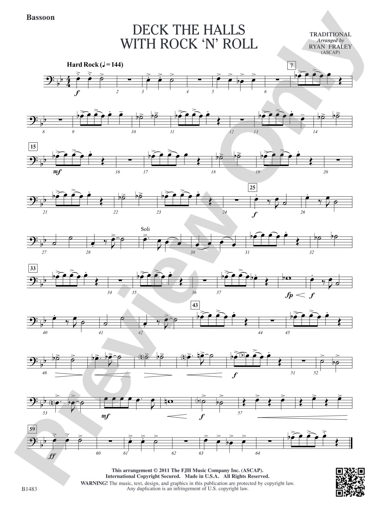 Deck the Halls with Rock 'n' Roll: Bassoon