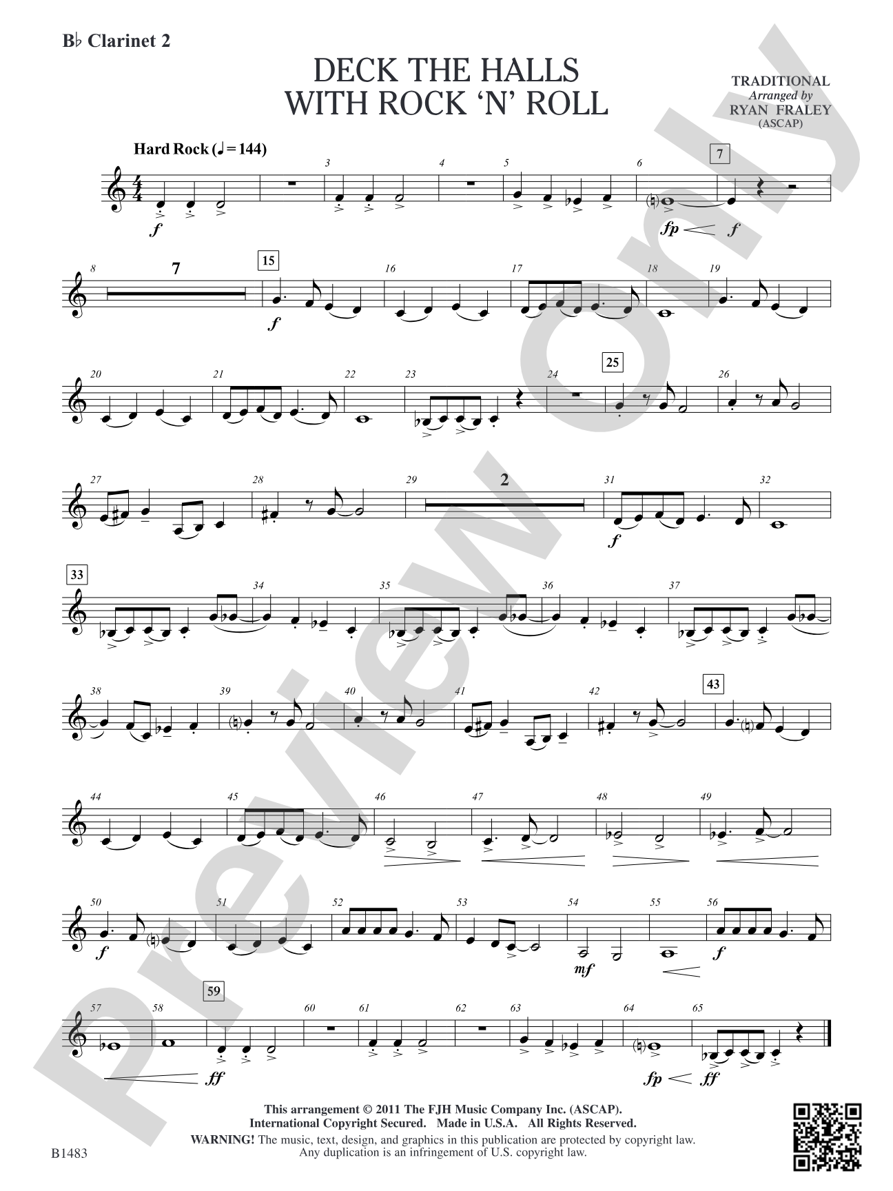 Deck the Halls with Rock 'n' Roll: B-flat Clarinet 2