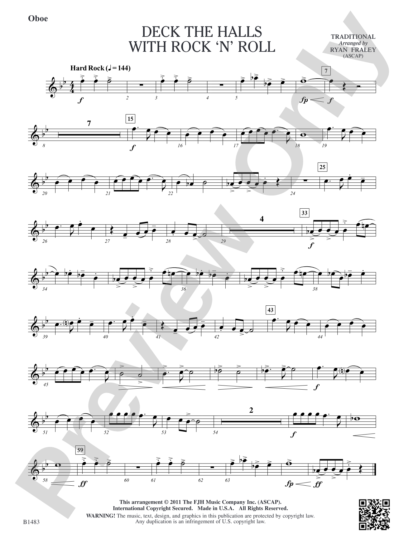 Deck the Halls with Rock 'n' Roll: Oboe