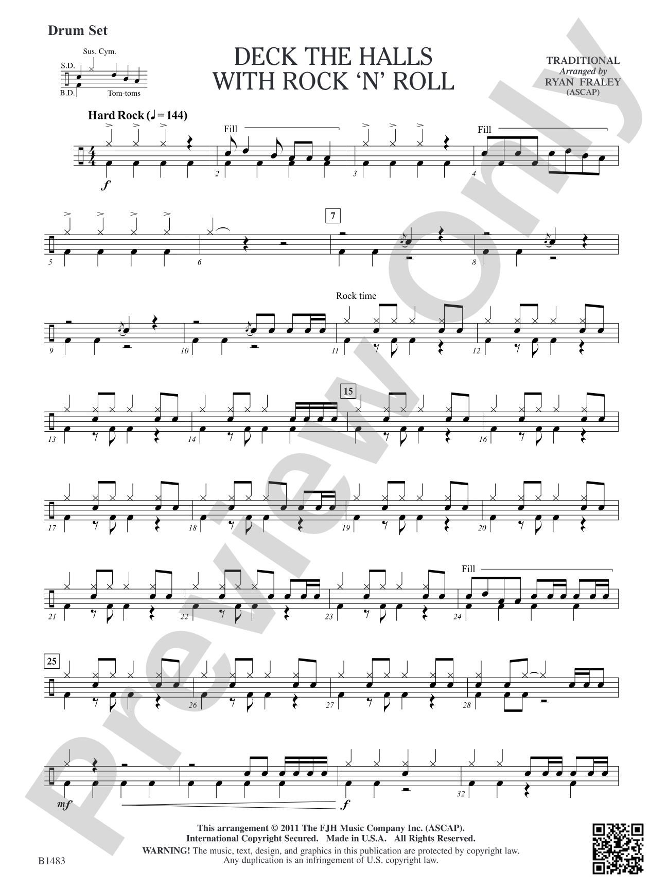 Deck the Halls with Rock 'n' Roll: Drum Set (Opt.)