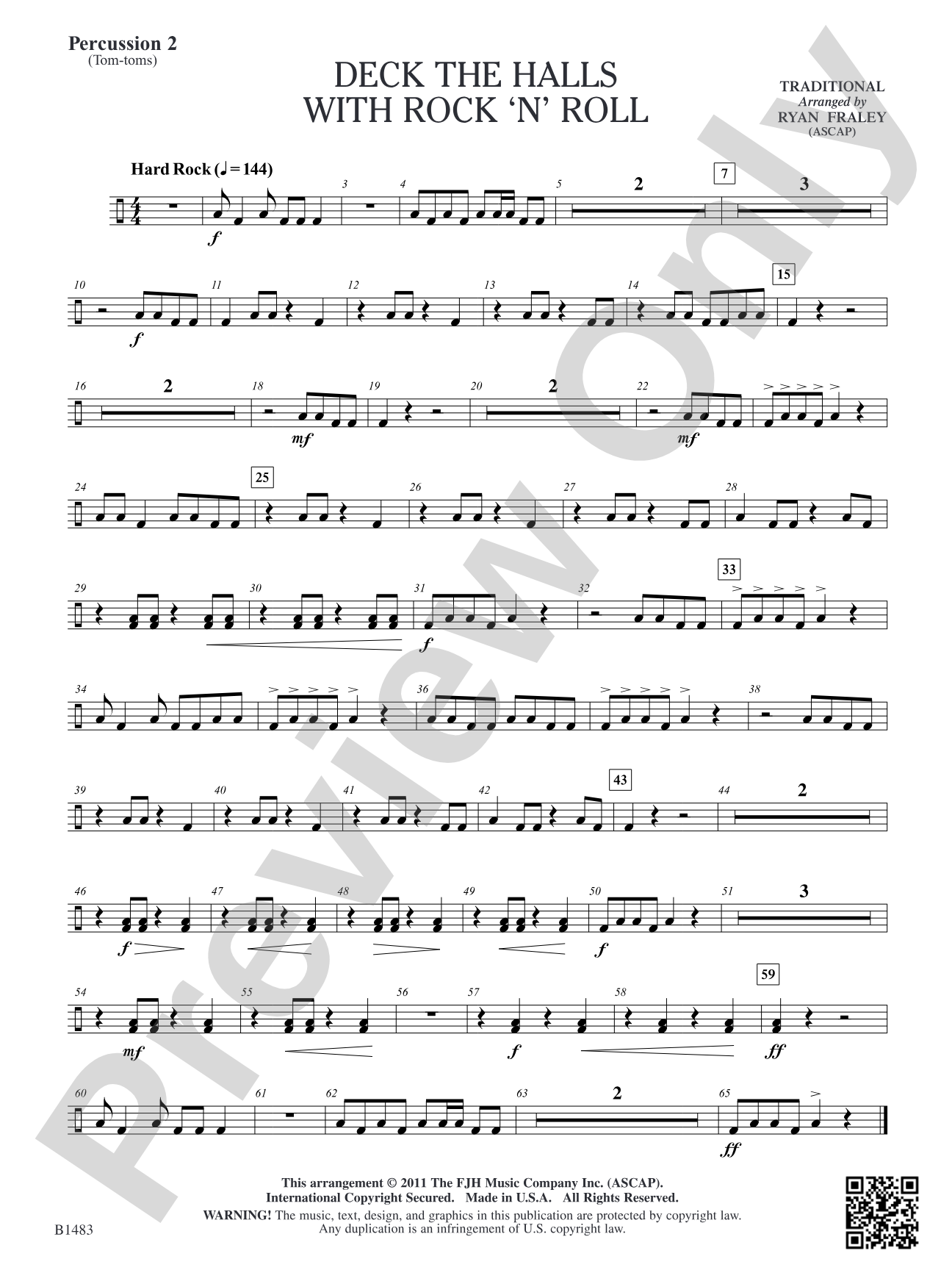 Deck the Halls with Rock 'n' Roll: Percussion 2