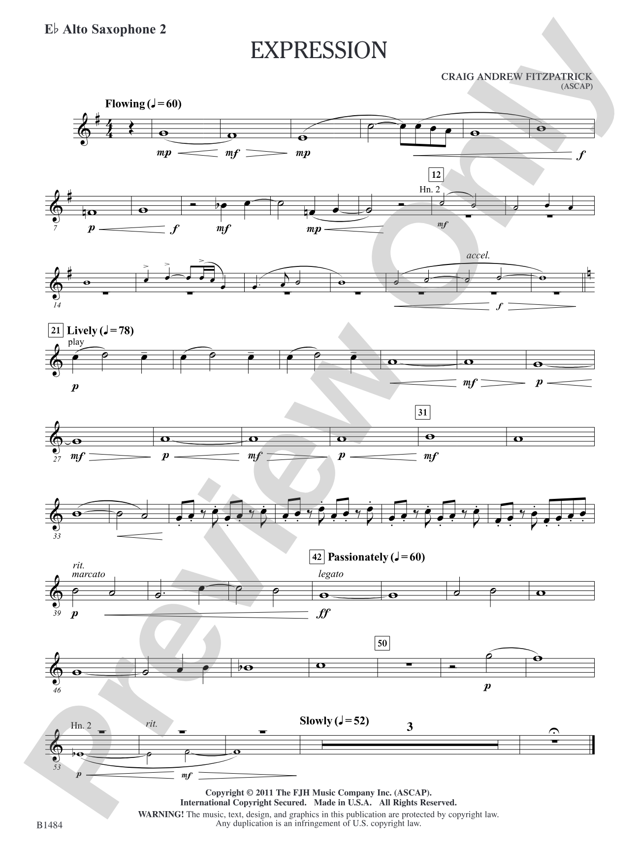 Expression: E-flat Alto Saxophone 2