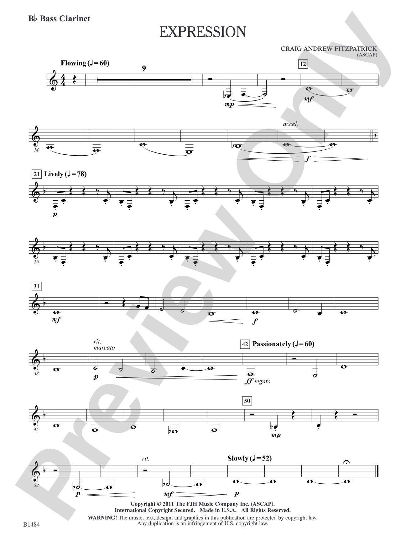 Expression: B-flat Bass Clarinet