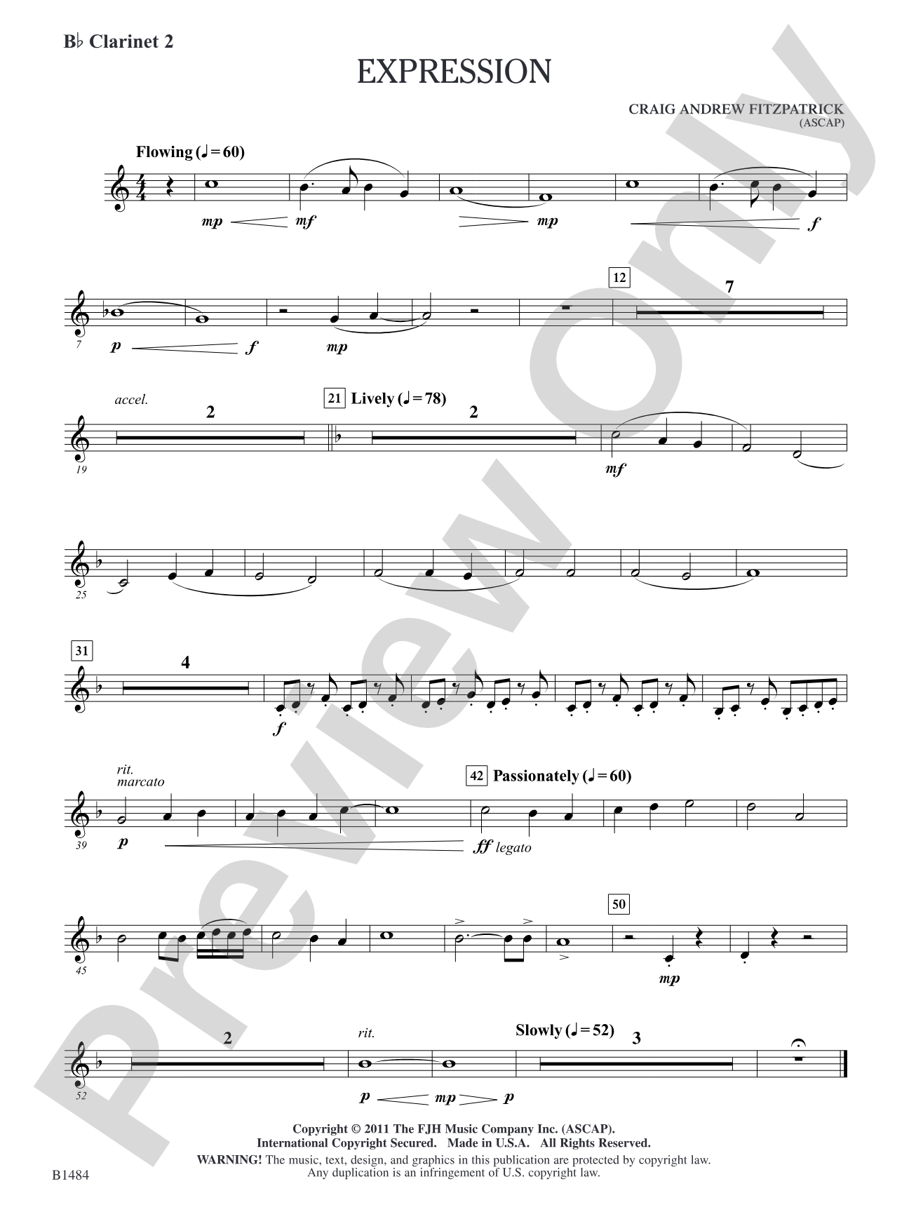 Expression: B-flat Clarinet 2