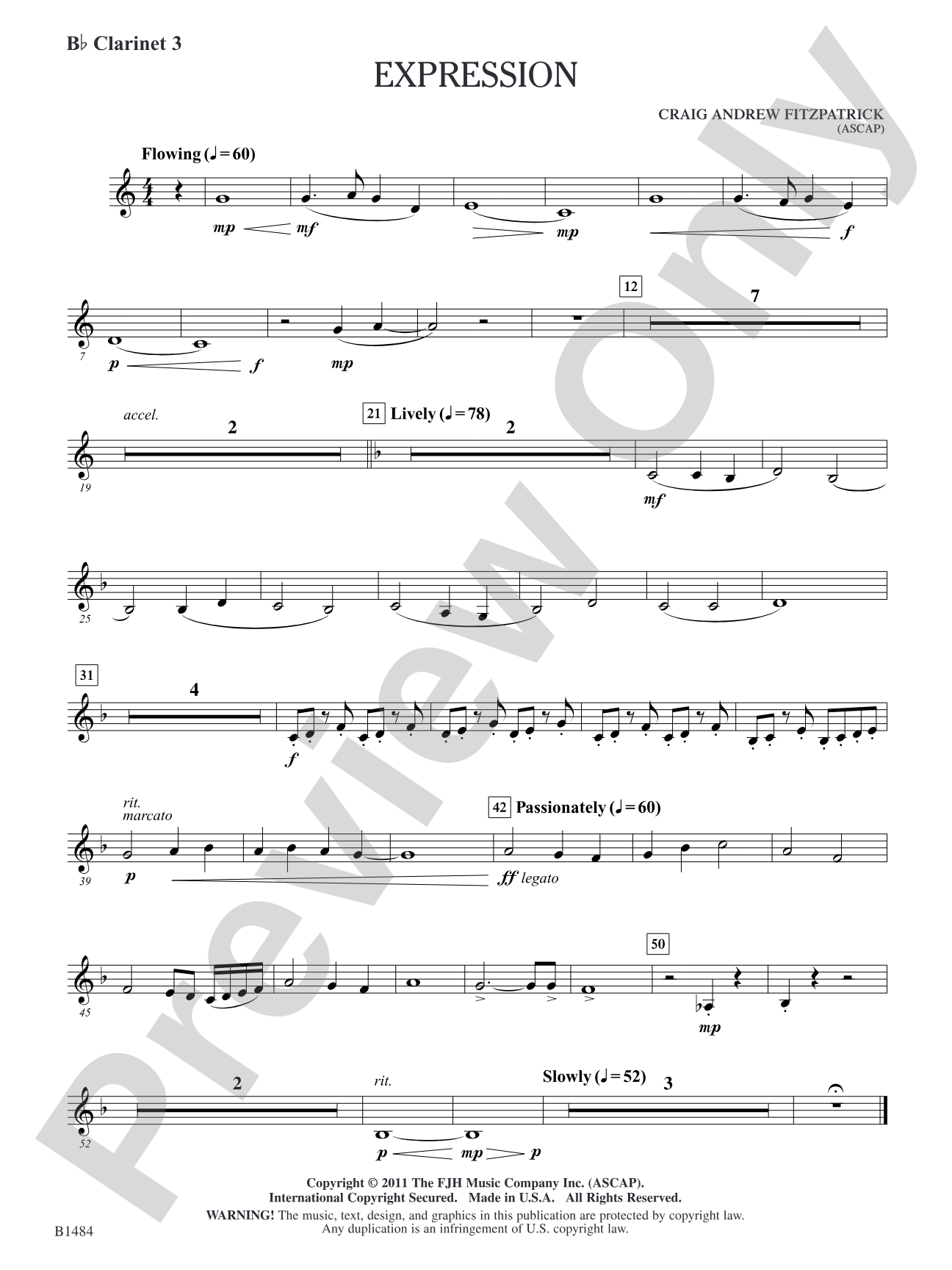 Expression: B-flat Clarinet 3
