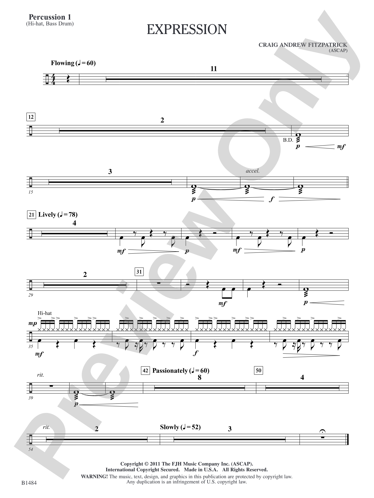 Expression: Percussion 1