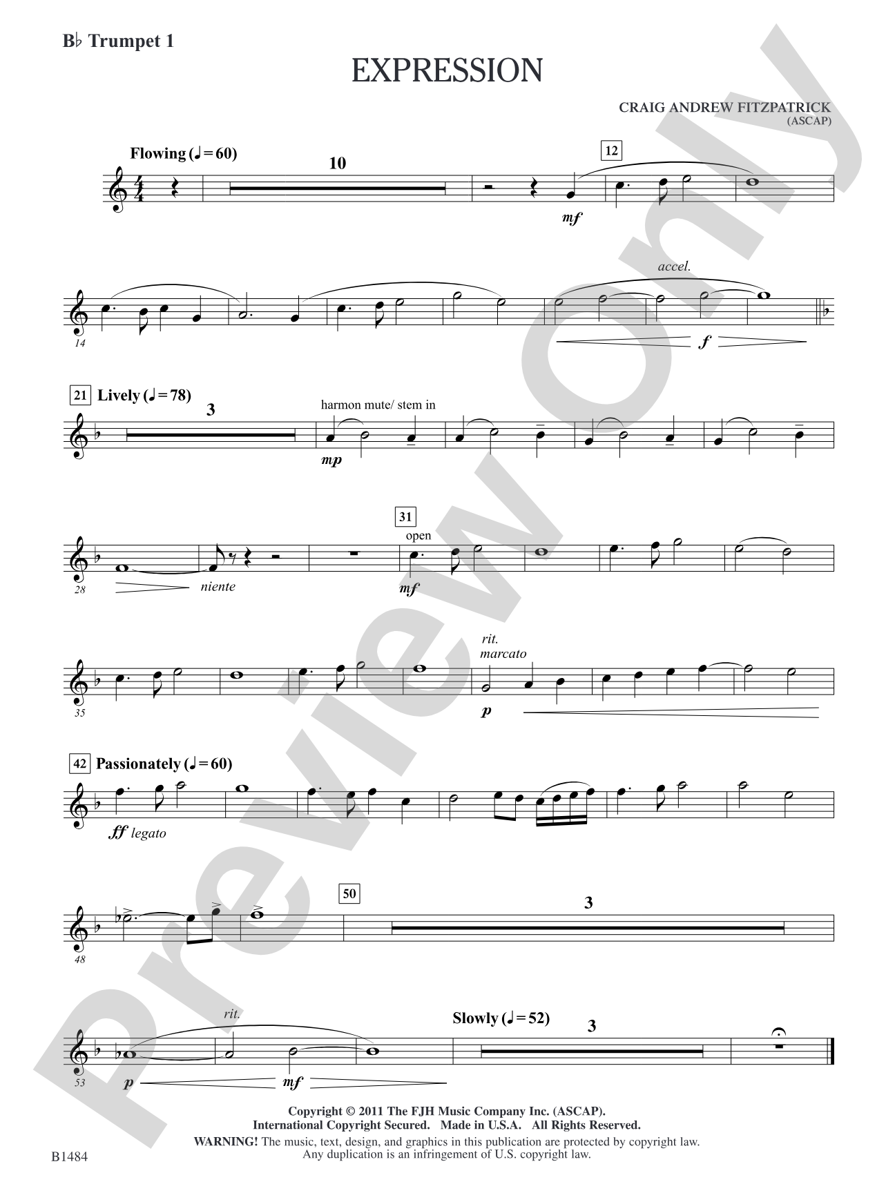 Expression: B-flat Trumpet 1