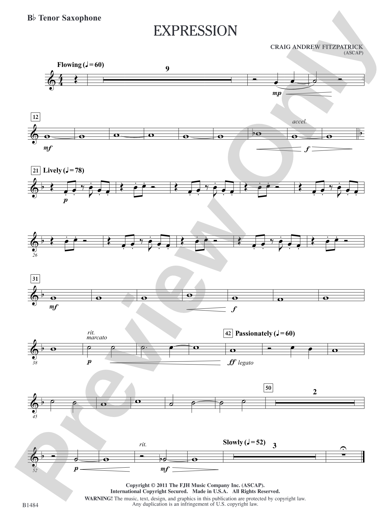Expression: B-flat Tenor Saxophone