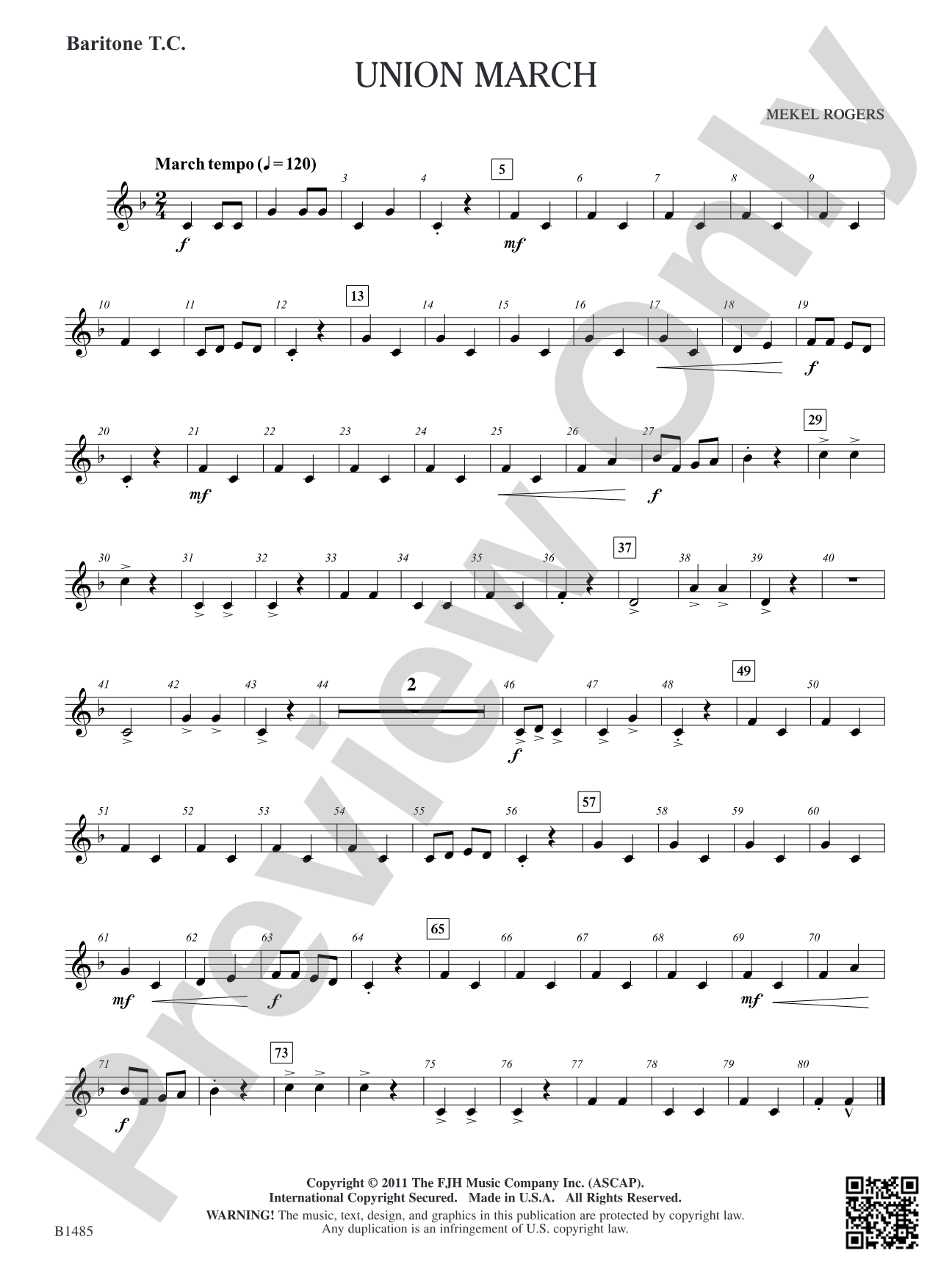 Union March: Baritone T.C.
