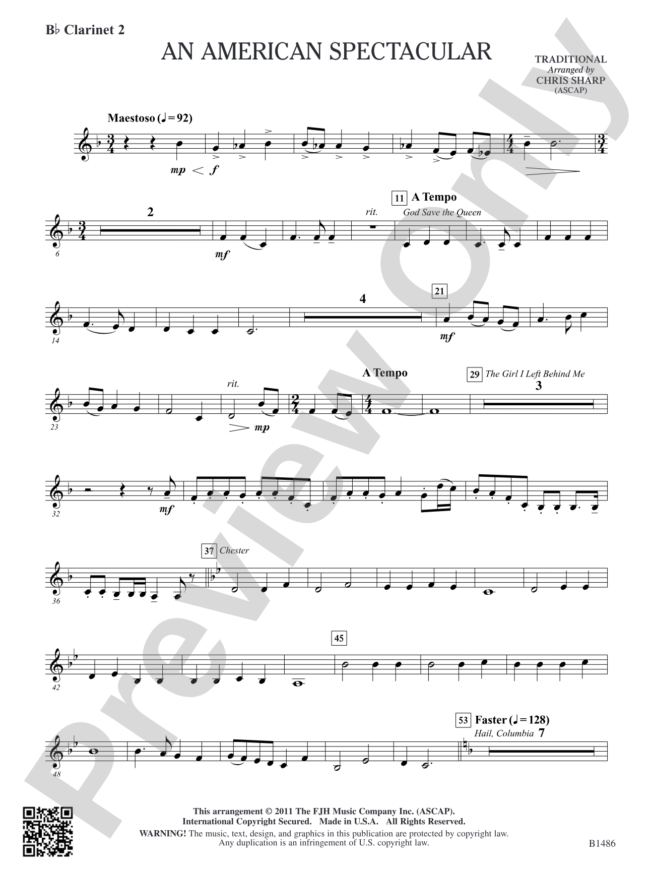 An American Spectacular: B-flat Clarinet 2