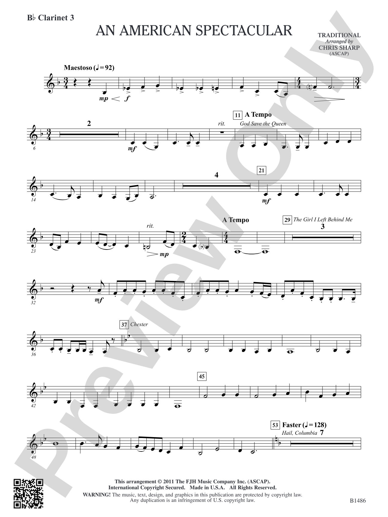 An American Spectacular: B-flat Clarinet 3
