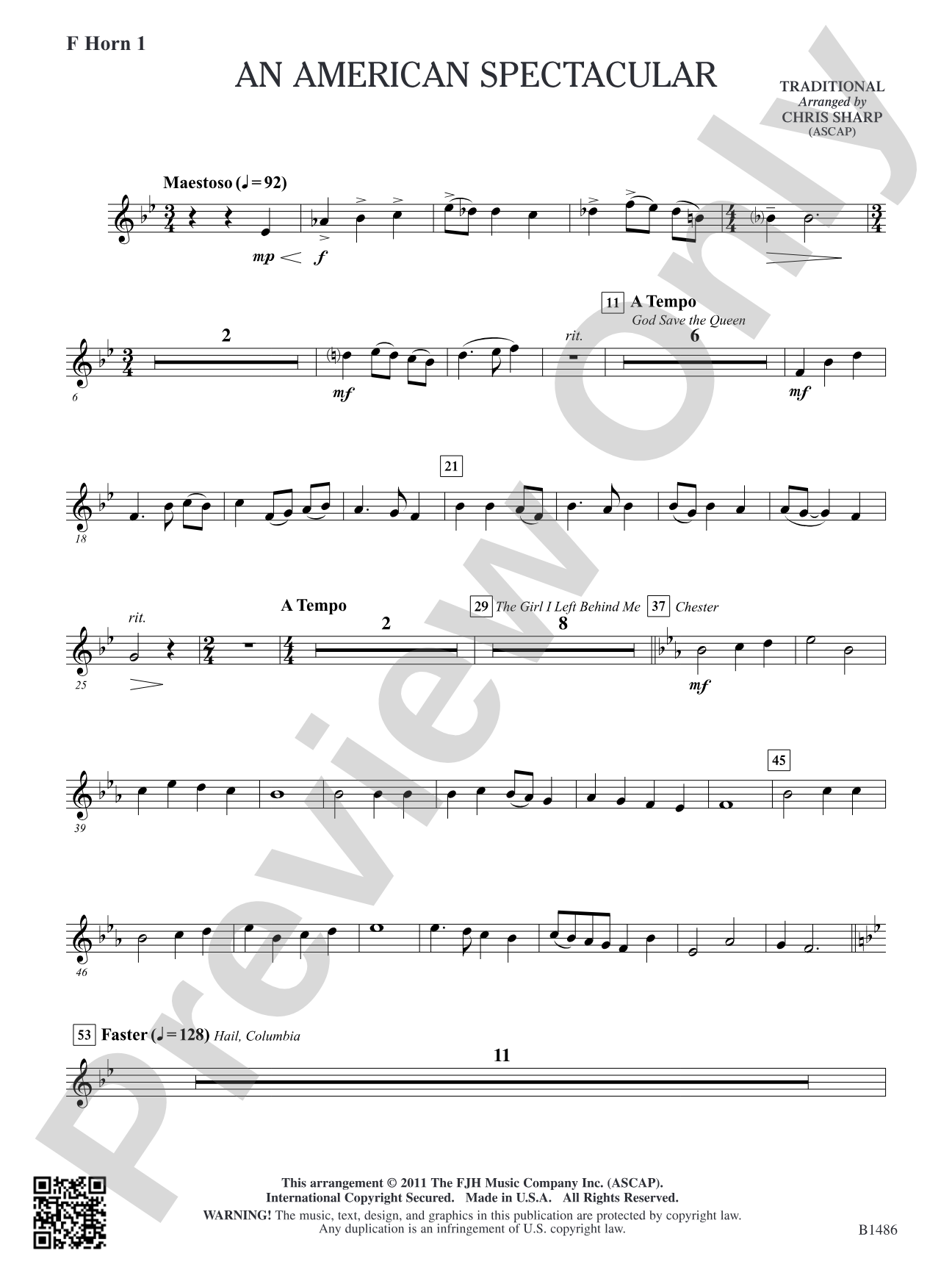 An American Spectacular: F Horn 1