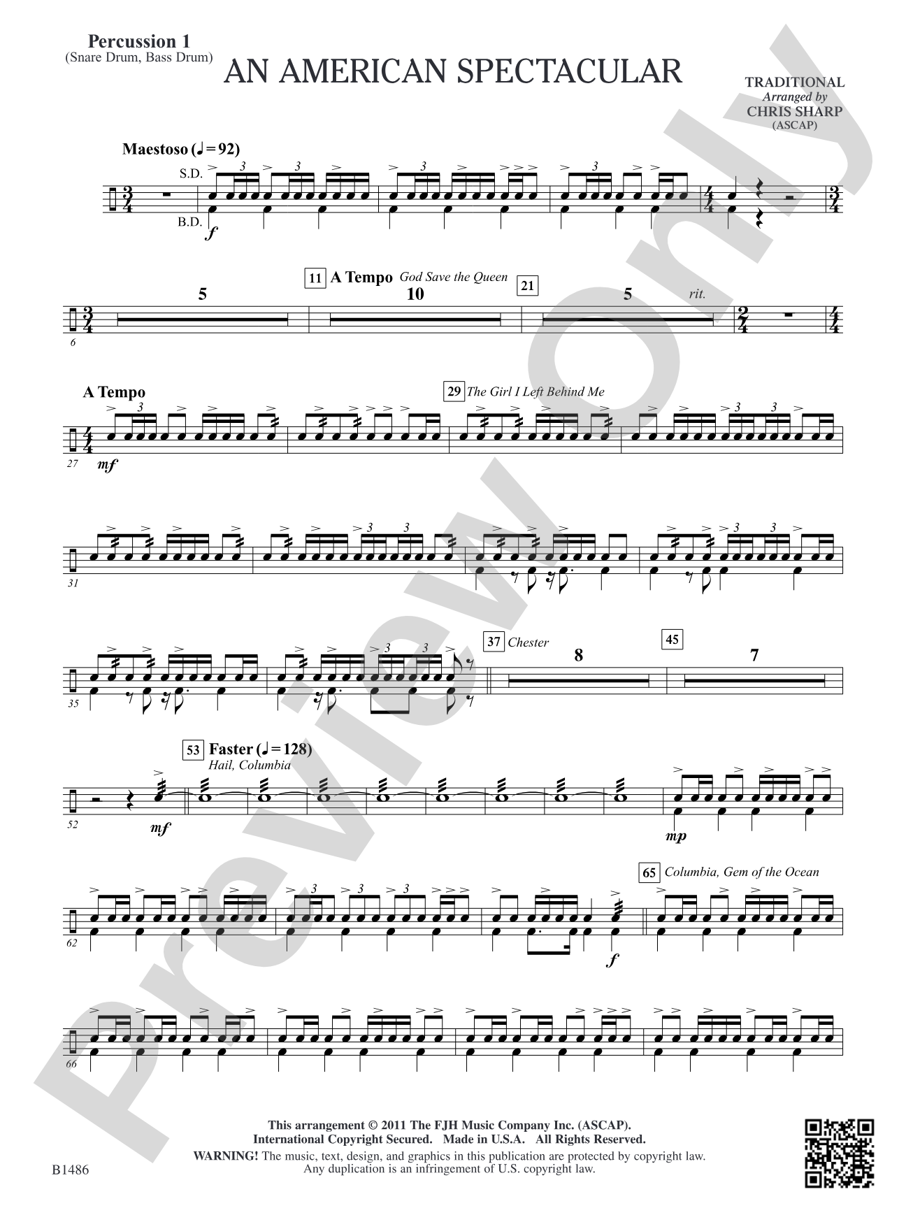 An American Spectacular: Percussion 1