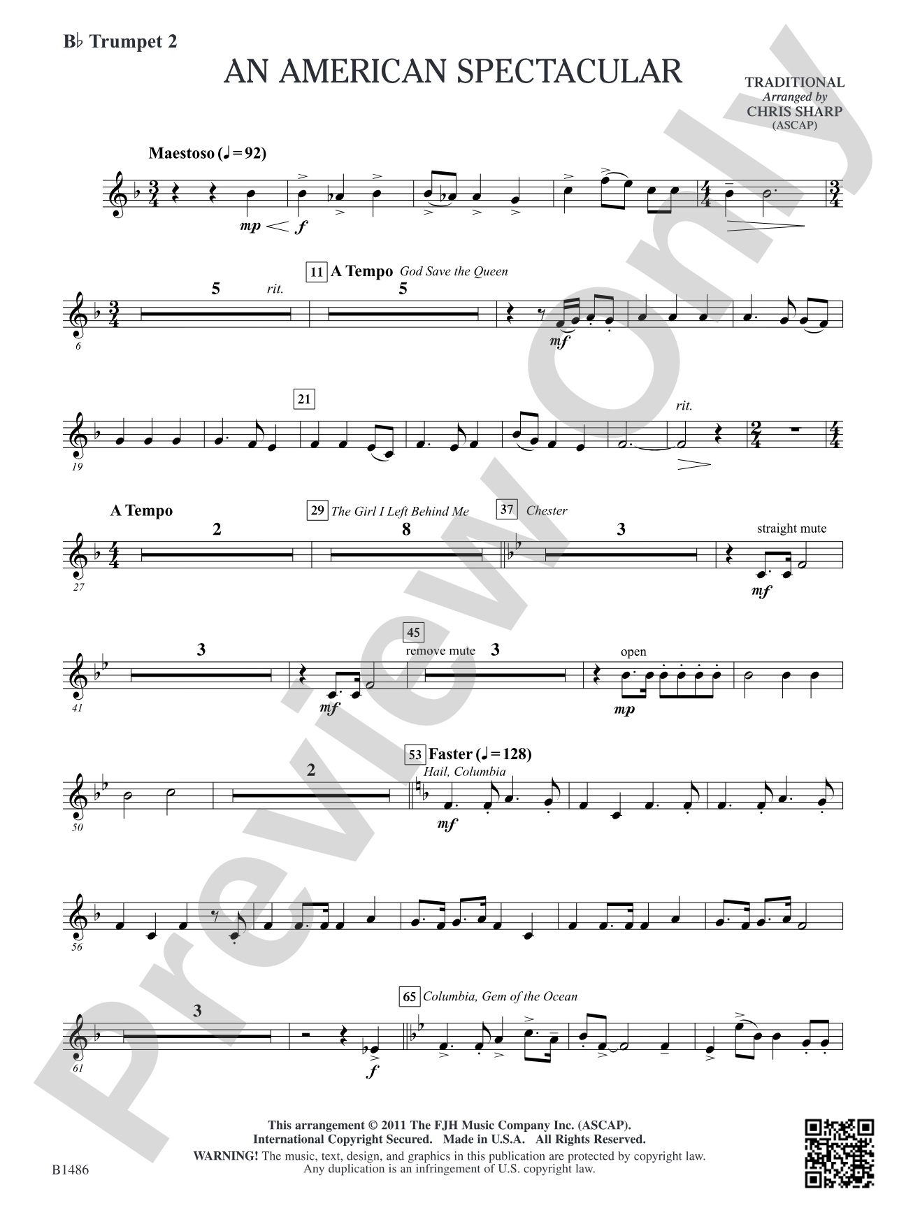 An American Spectacular: B-flat Trumpet 2