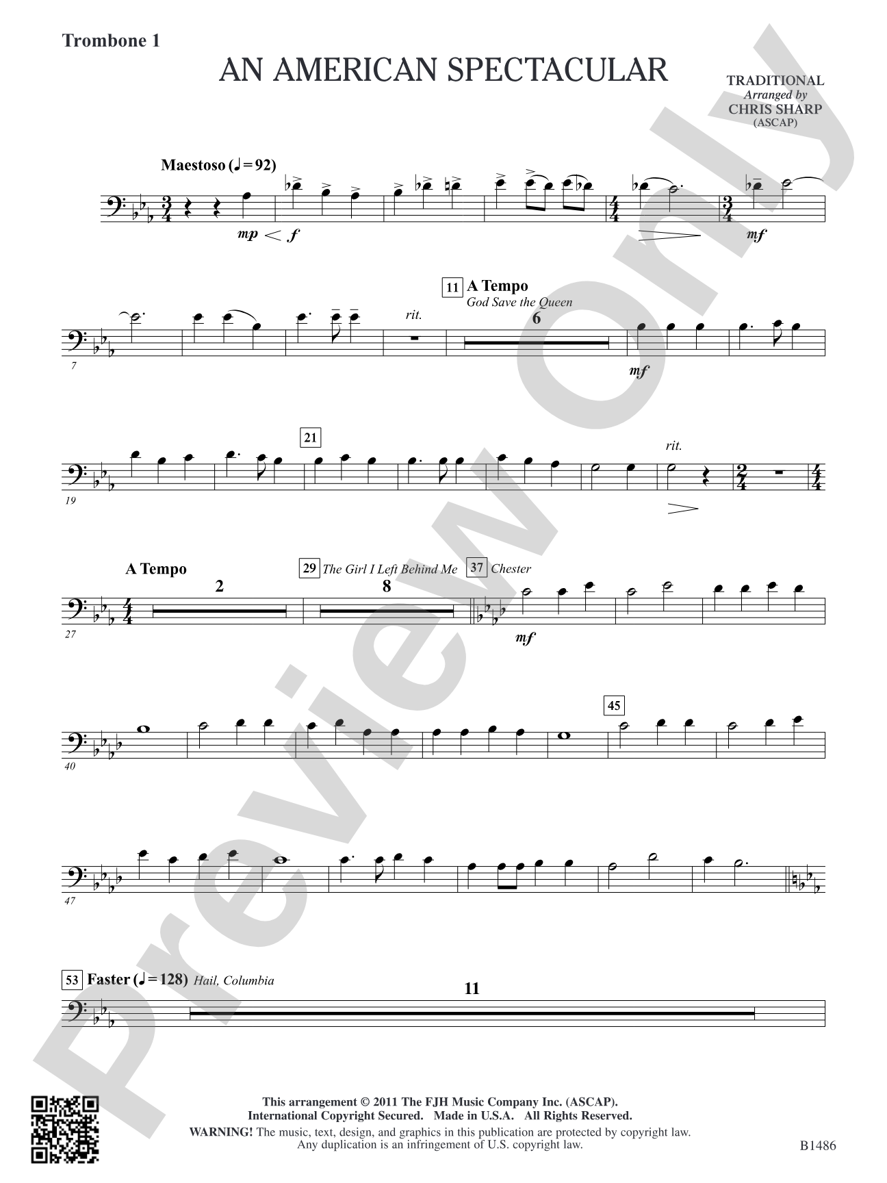 An American Spectacular: Trombone 1