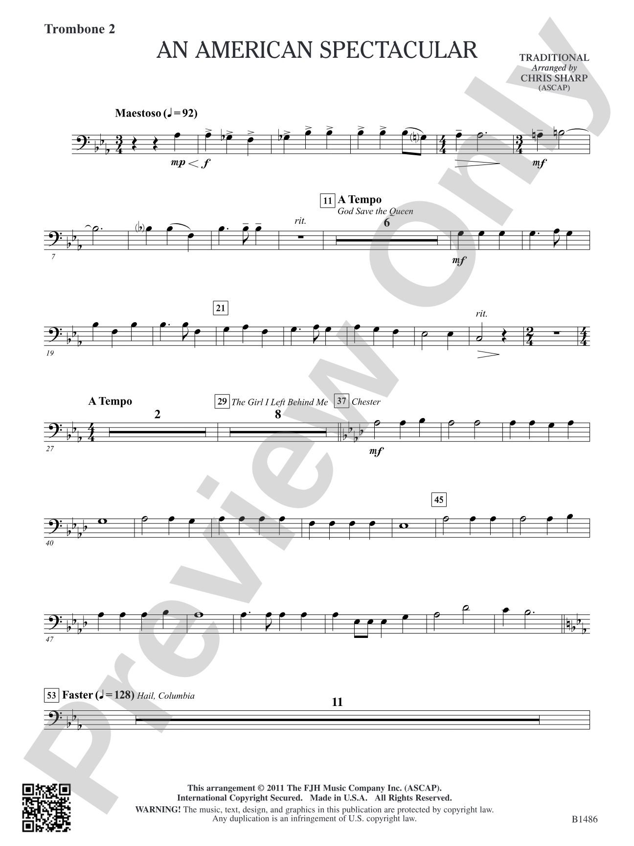 An American Spectacular: Trombone 2